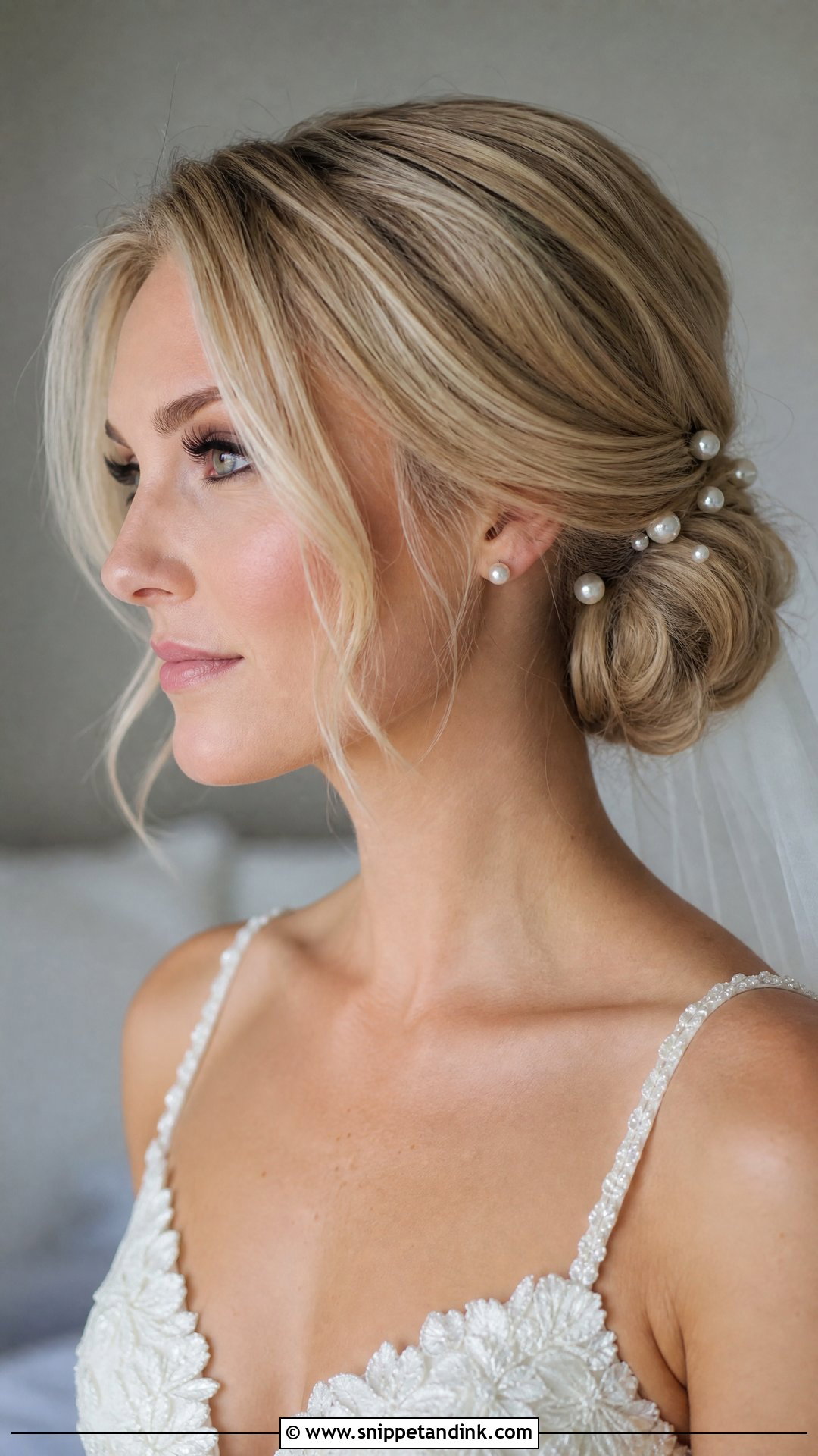 Bridal Low Bun With Pearl Hair Pins - Snippet and Ink - 15 Bride Hair Pins