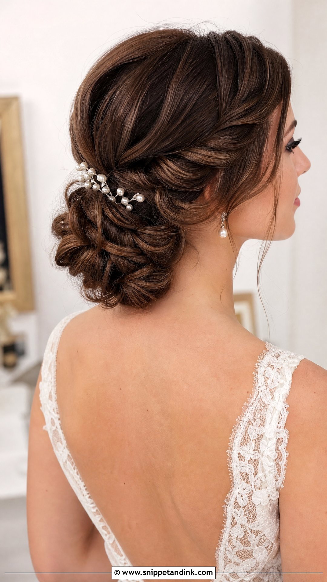 Bridal Low Twist Bun - Snippet and Ink - 15 Bridal Twist Hairstyles