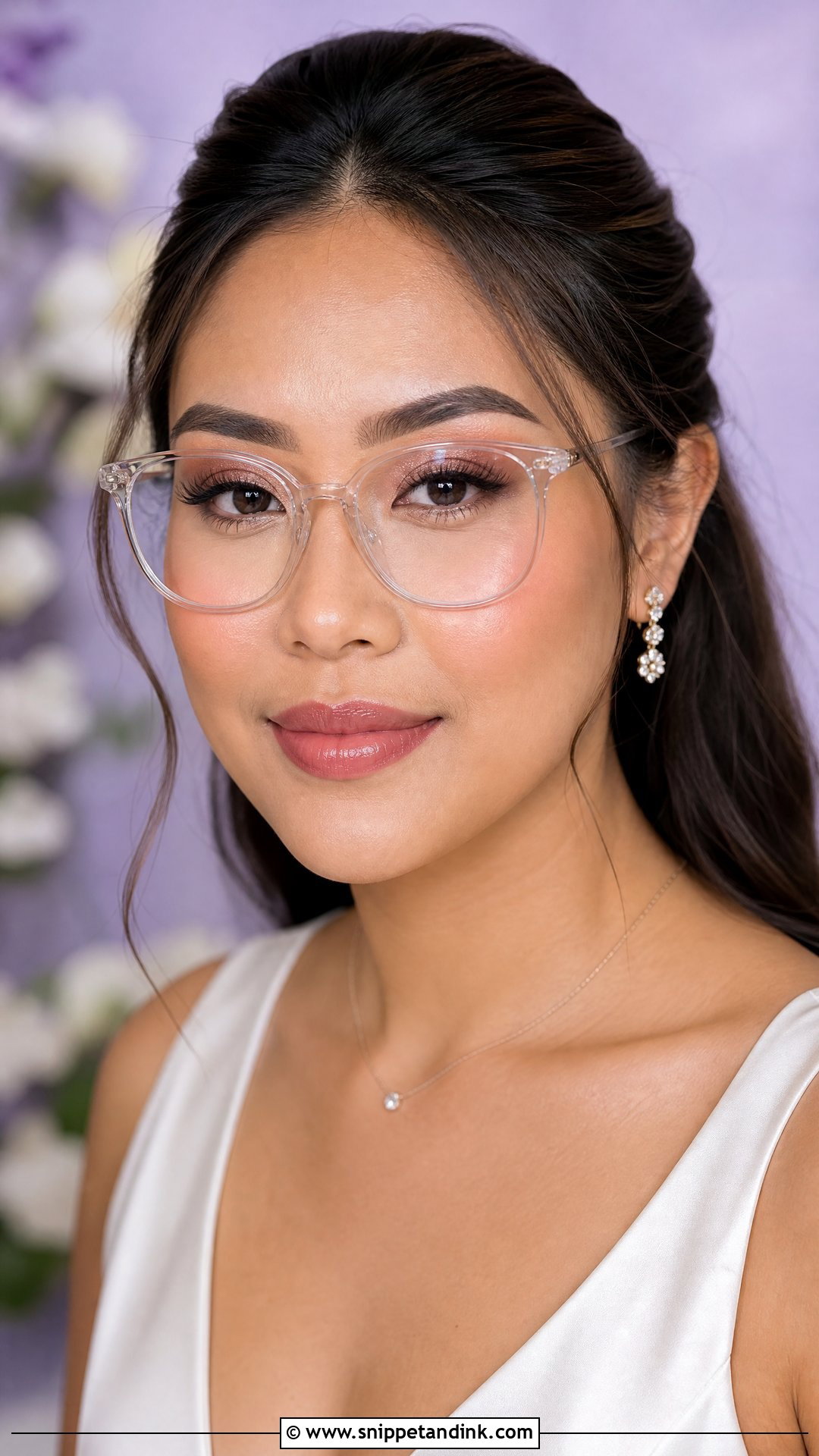 Bridal Makeup For Clear Frame Glasses - Snippet and Ink - 20 Bridal Makeup with Glasses