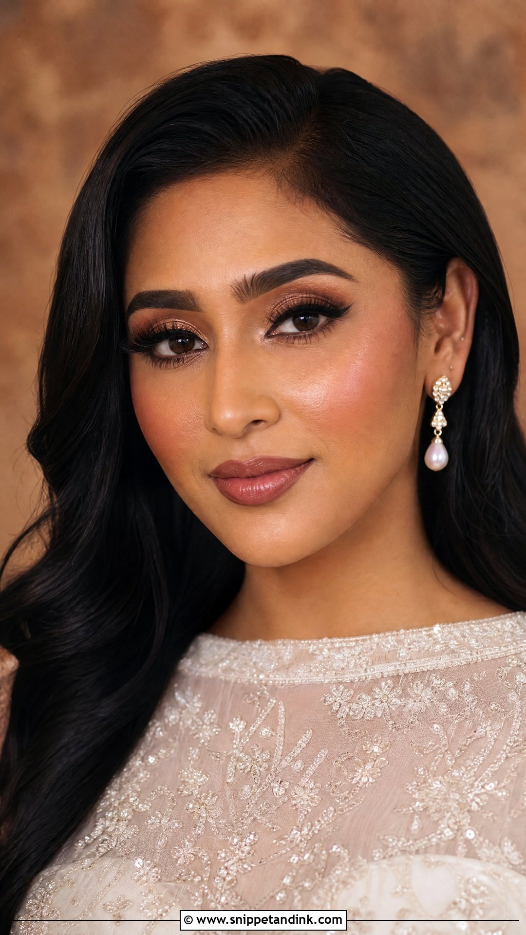 Bridal Makeup With Bold Lashes For Brown Skin - Snippet and Ink - 25 Bridal Makeup for Brown Skin Ideas