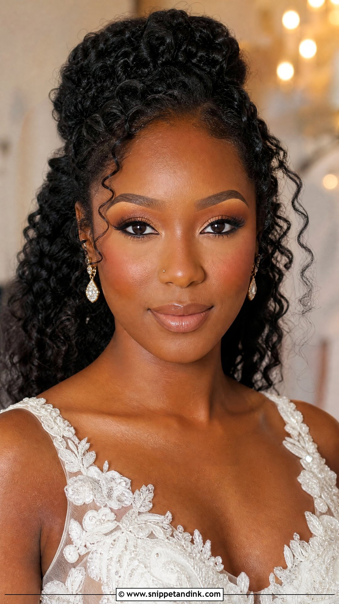 Bridal Makeup With Nude Lips For Brown Eyes - Snippet and Ink - 25 Soft Natural Wedding Makeup Looks for Brown Eyes