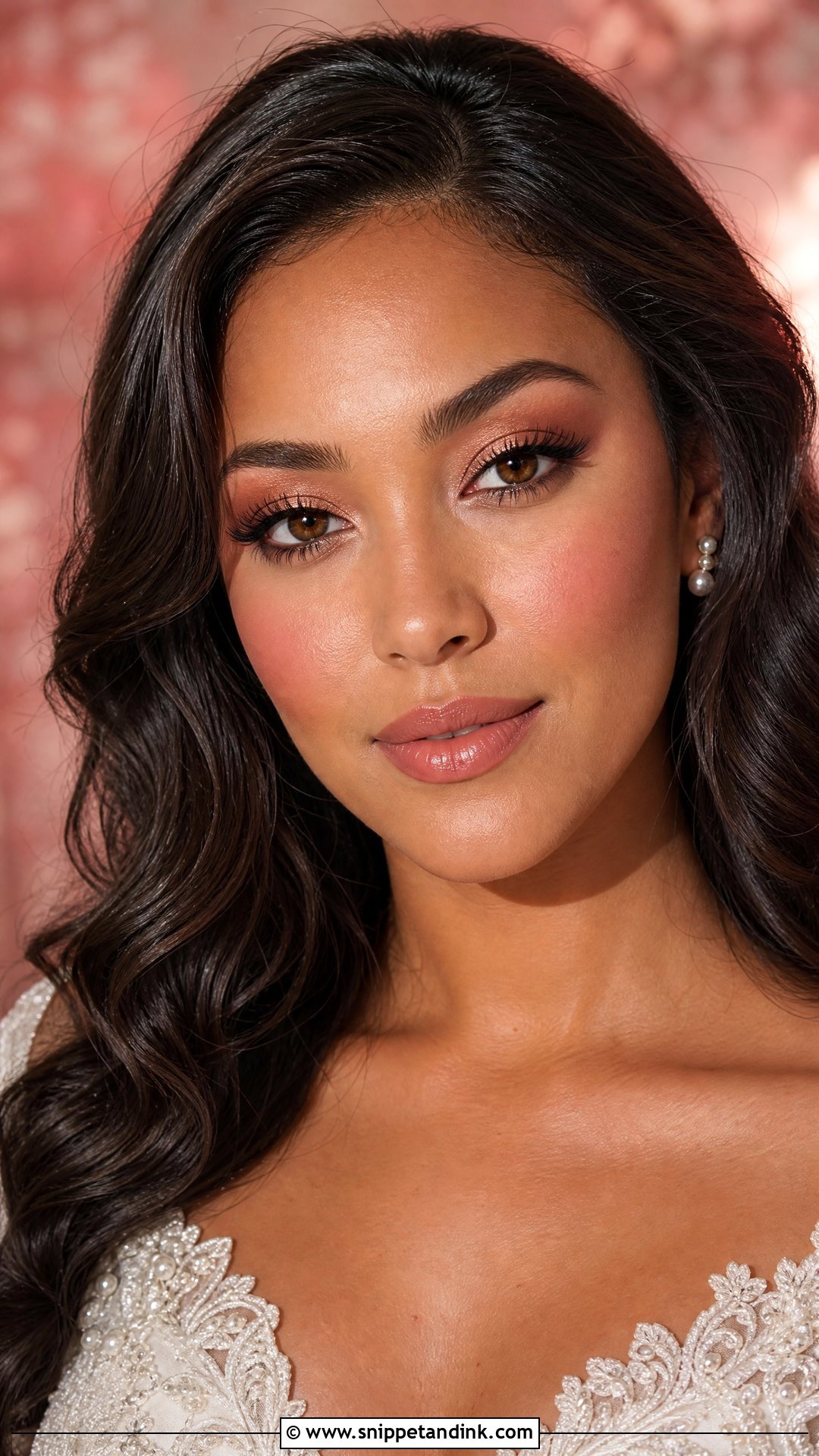 Bridal Makeup With Pink Blush For Brown Skin - Snippet and Ink - 25 Bridal Makeup for Brown Skin Ideas