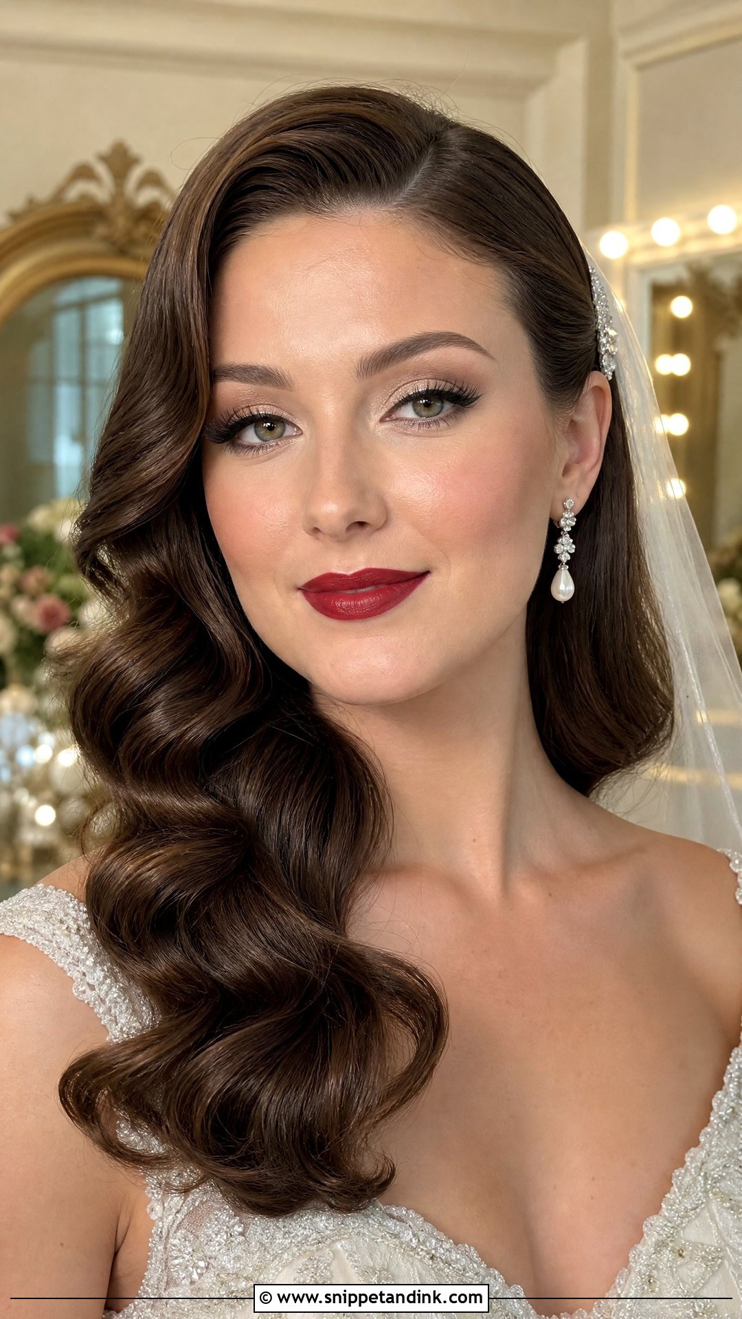 Bridal Makeup With Red Lip For Blue Eyes - Snippet and Ink - 20 Glowy Bridal Makeup for Blue Eyes