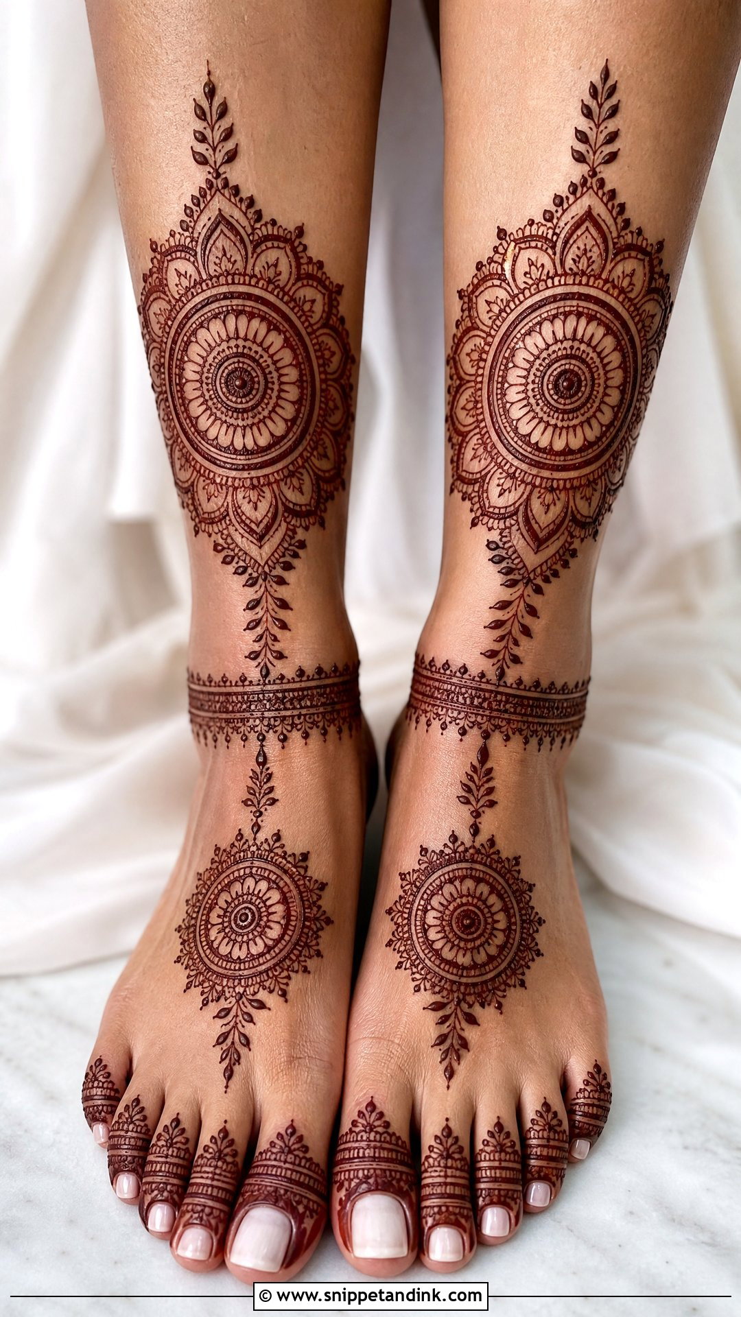 Bridal Mandala Leg Mehndi Design - Snippet and Ink - 30 Bridal Legs Mehndi Design Ideas