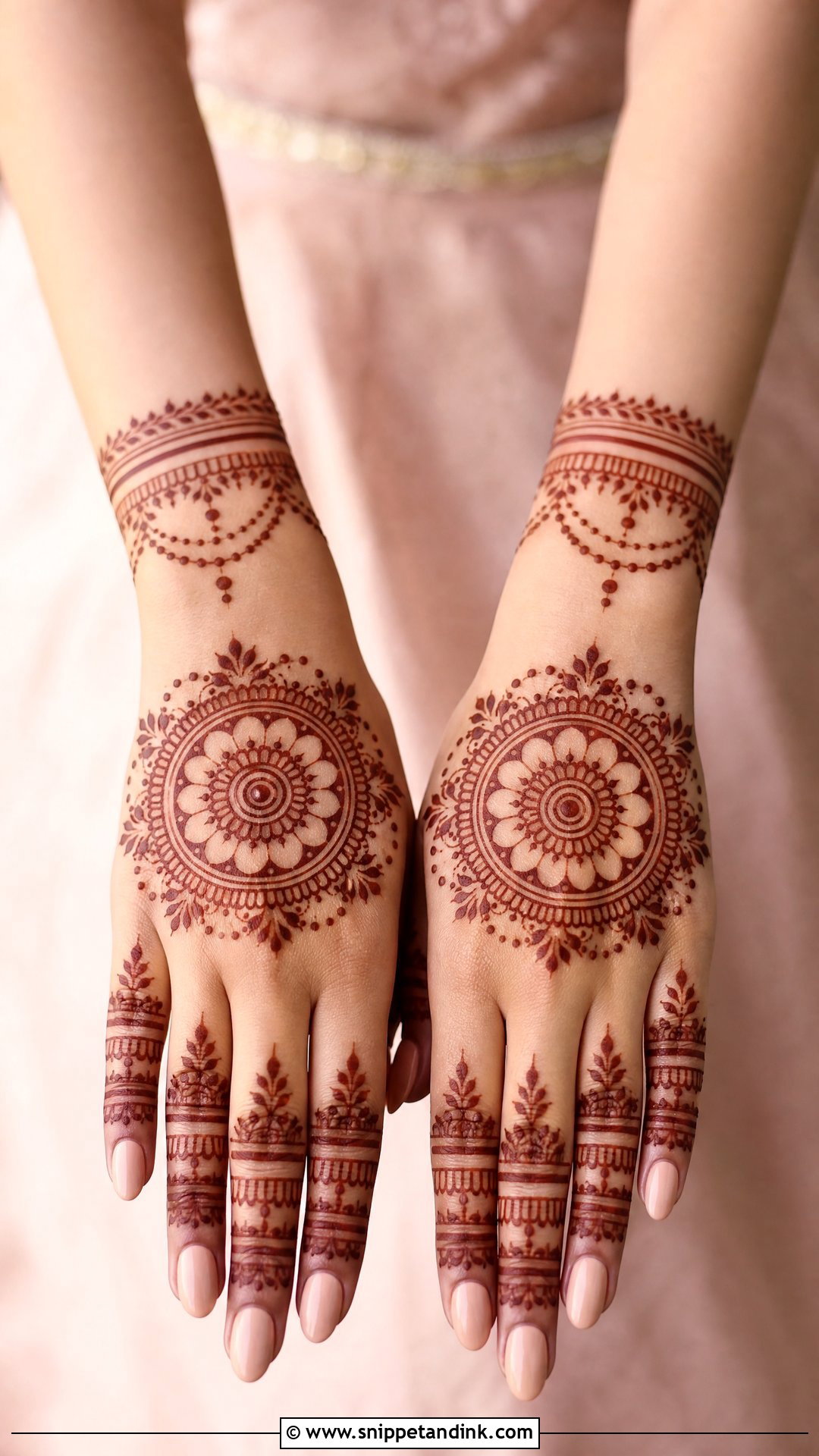 Bridal Mandala Mehndi Back Side - Snippet and Ink - 25 Bridal Mehndi Designs Back Side