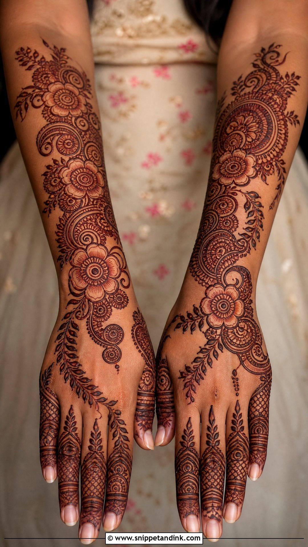 Bridal Mehandi Design For Dark Skin - Snippet and Ink - 30 Latest Bridal Mehandi Designs