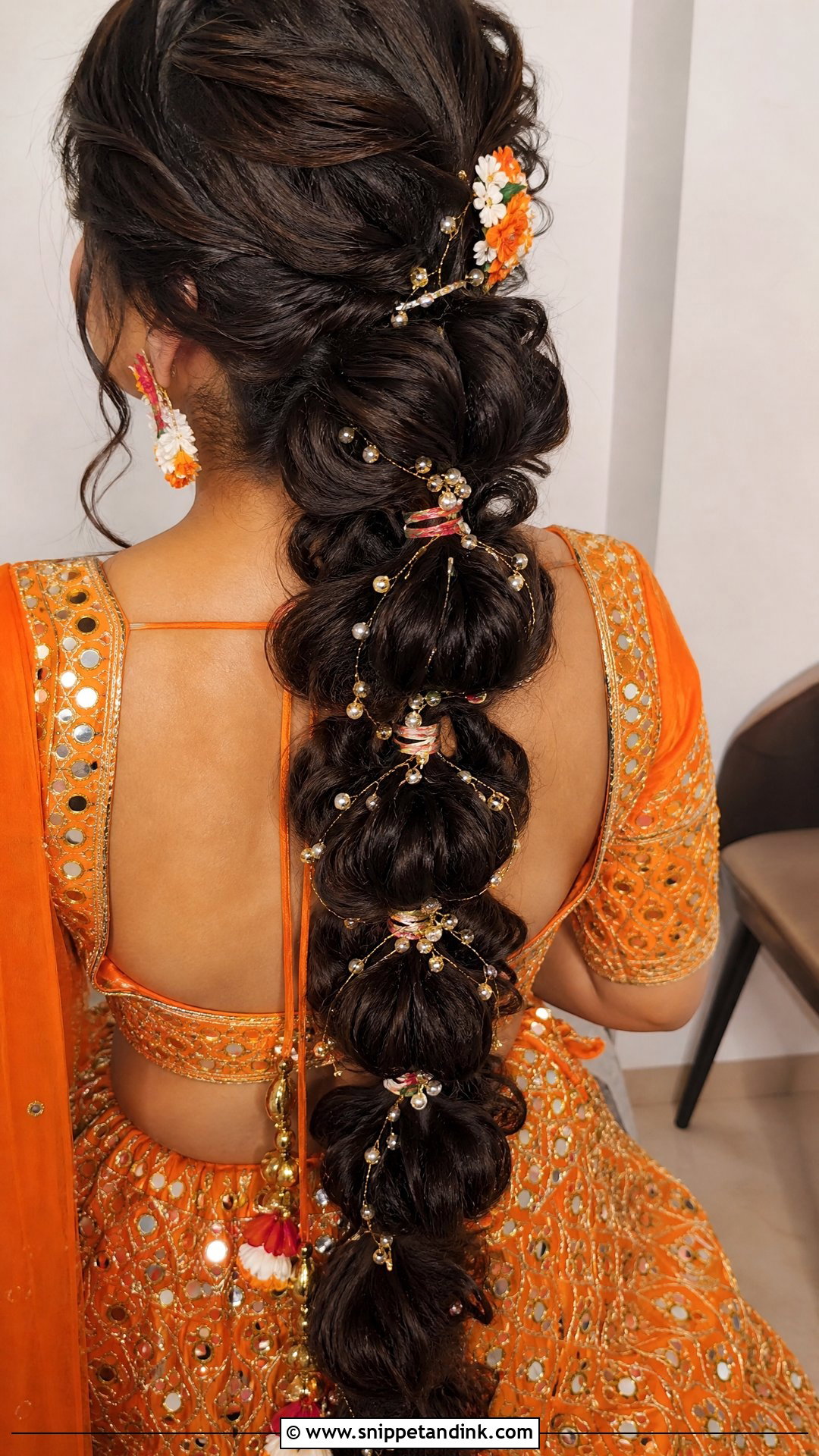 Bridal Mehendi Bubble Braid - Snippet and Ink - 15 Bridal Mehendi Hairstyles