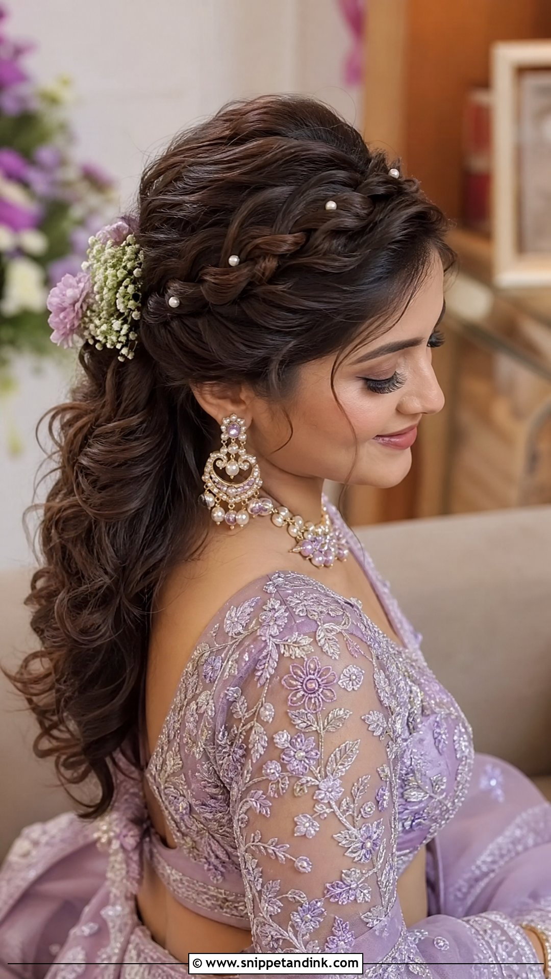 Bridal Mehendi Crown Braid - Snippet and Ink - 15 Bridal Mehendi Hairstyles