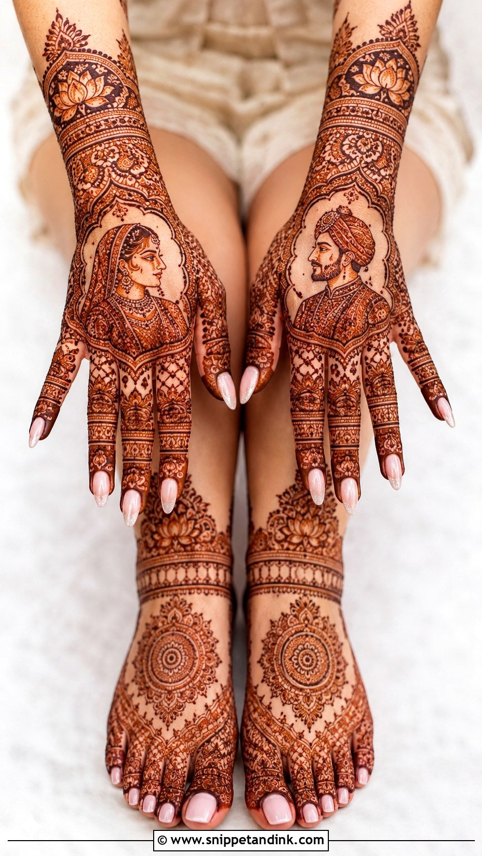 Bridal Mehndi Design For Both Hands And Feet - Snippet and Ink - 35 Bridal Mehndi Designs