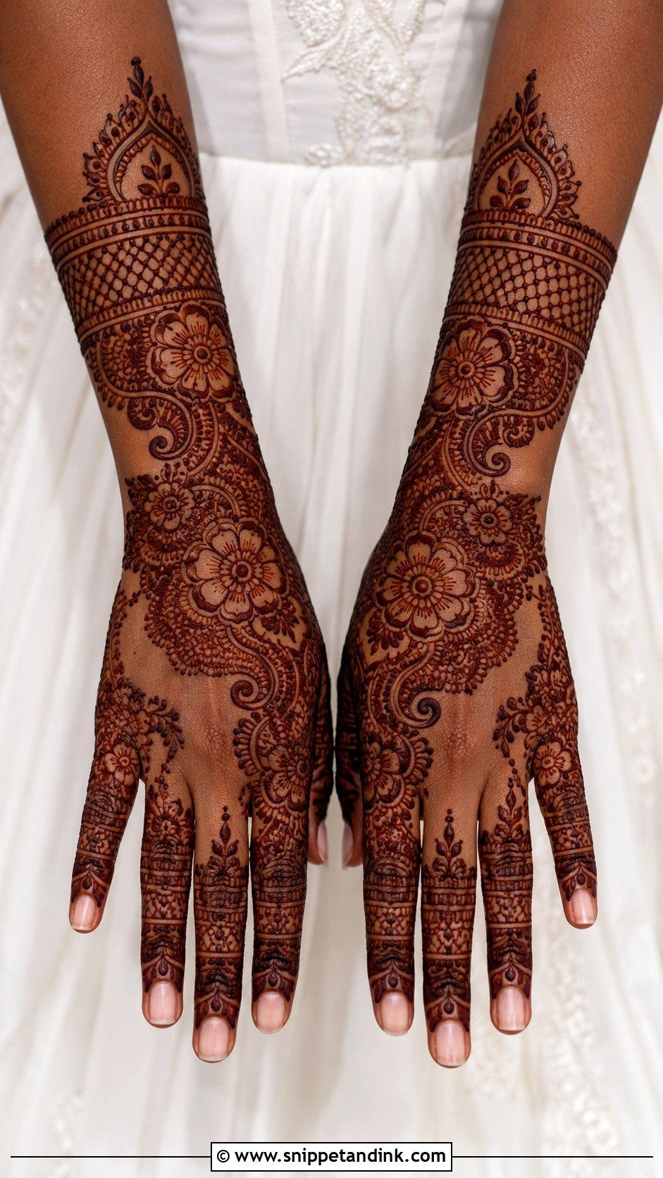 Bridal Mehndi Design For Dark Skin - Snippet and Ink - 35 Bridal Mehndi Designs