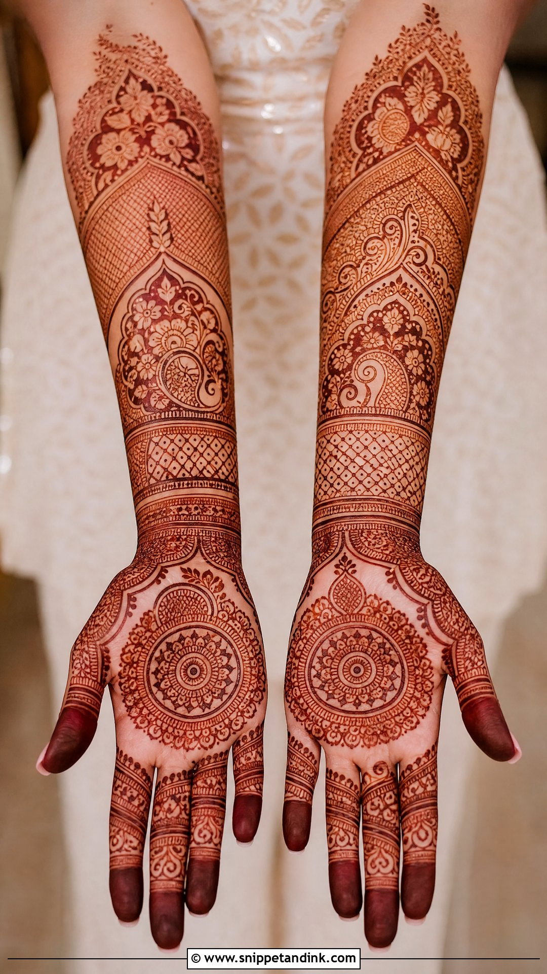 Bridal Mehndi Design For Long Hands - Snippet and Ink - 20 Normal Bridal Mehndi Designs