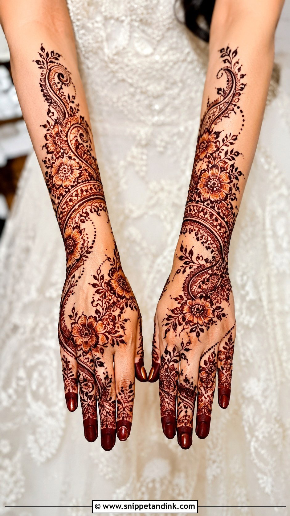 Bridal Mehndi Design For Long Hands - Snippet and Ink - 35 New Bridal Mehndi Designs