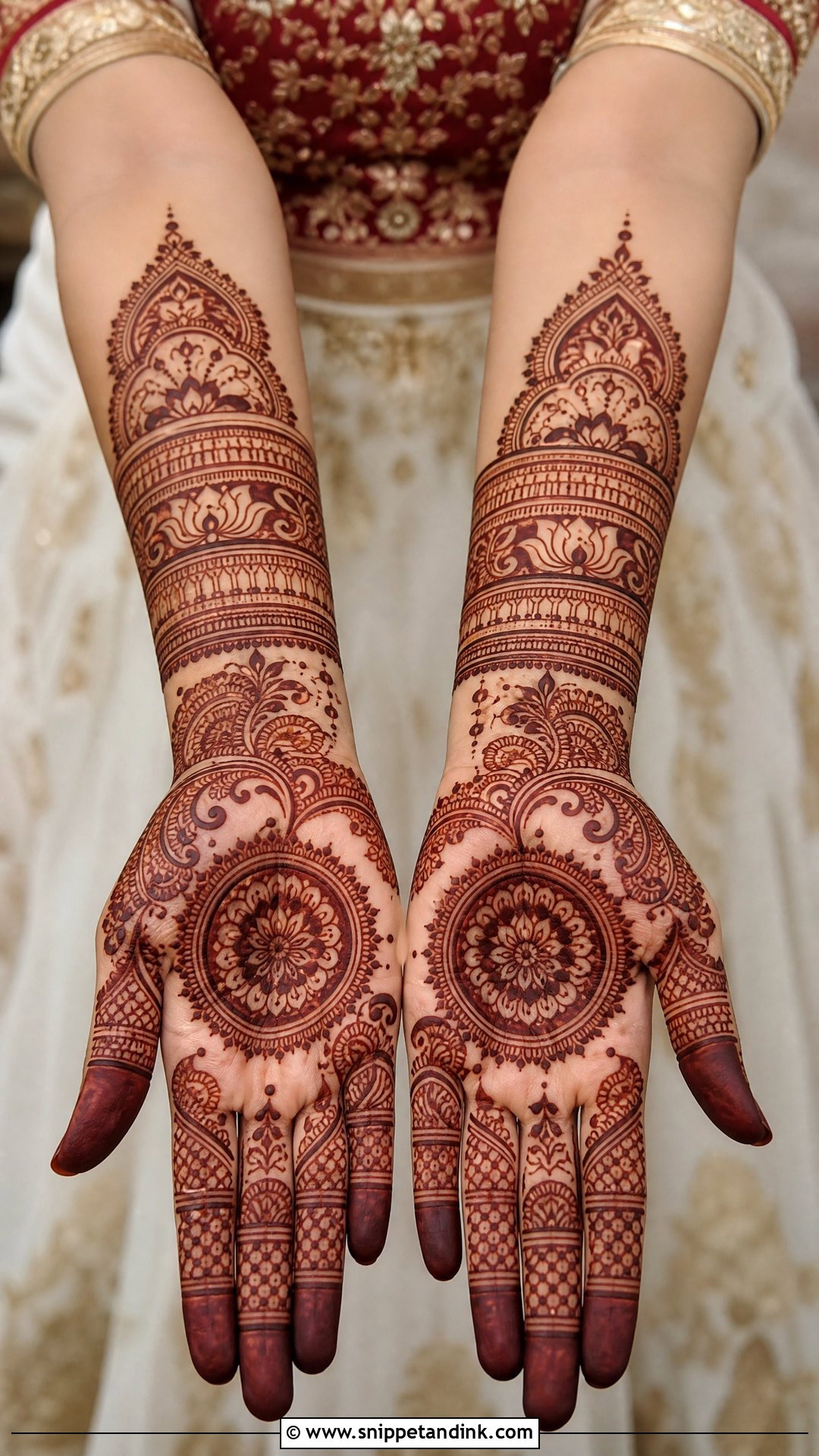 Bridal Mehndi Design Front Hand - Snippet and Ink - 20 Bride Hand Mehndi Designs