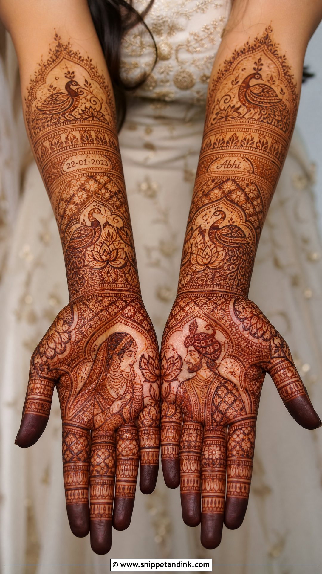 Bridal Mehndi Design Full Hand - Snippet and Ink - 35 Mehndi Designs