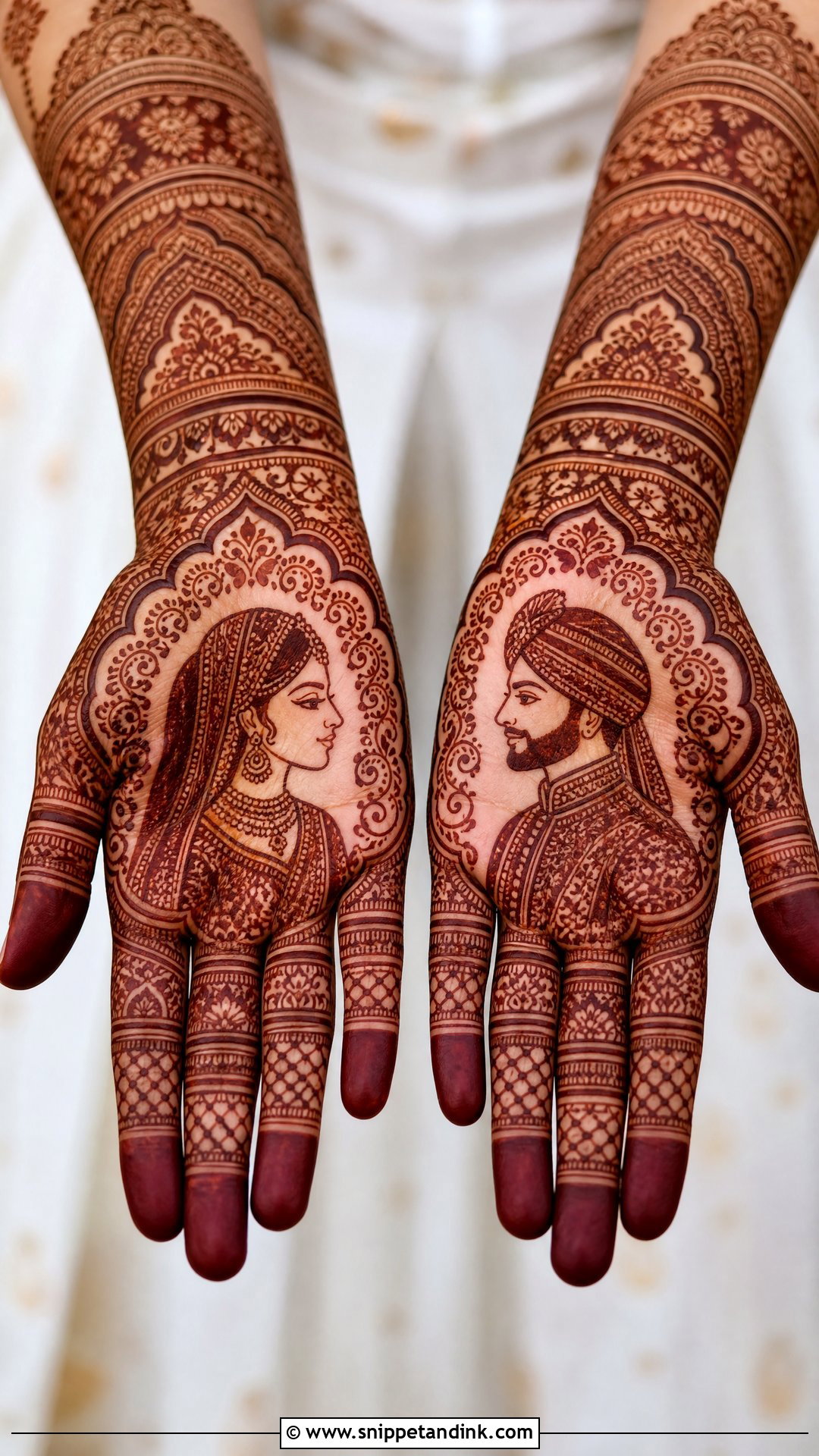 Bridal Mehndi Design With Bride And Groom - Snippet and Ink - 20 Unique Bridal Mehndi Mehandi Designs for Hands