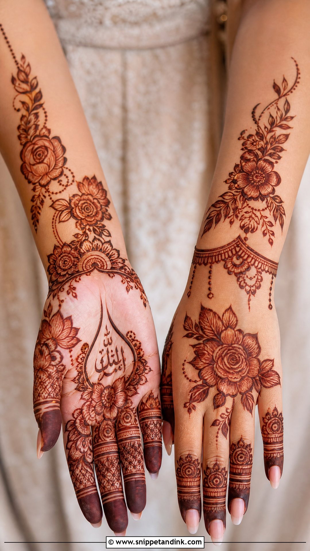 Bridal Mehndi Design With Flowers - Snippet and Ink - 20 Normal Bridal Mehndi Designs