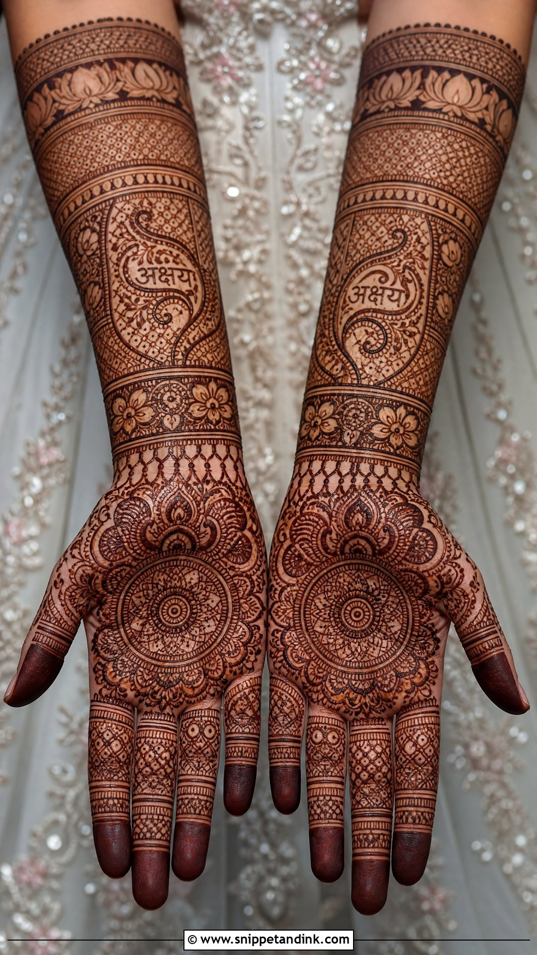 Bridal Mehndi Design With Groom Name - Snippet and Ink - 25 Traditional Indian Bridal Mehndi Designs