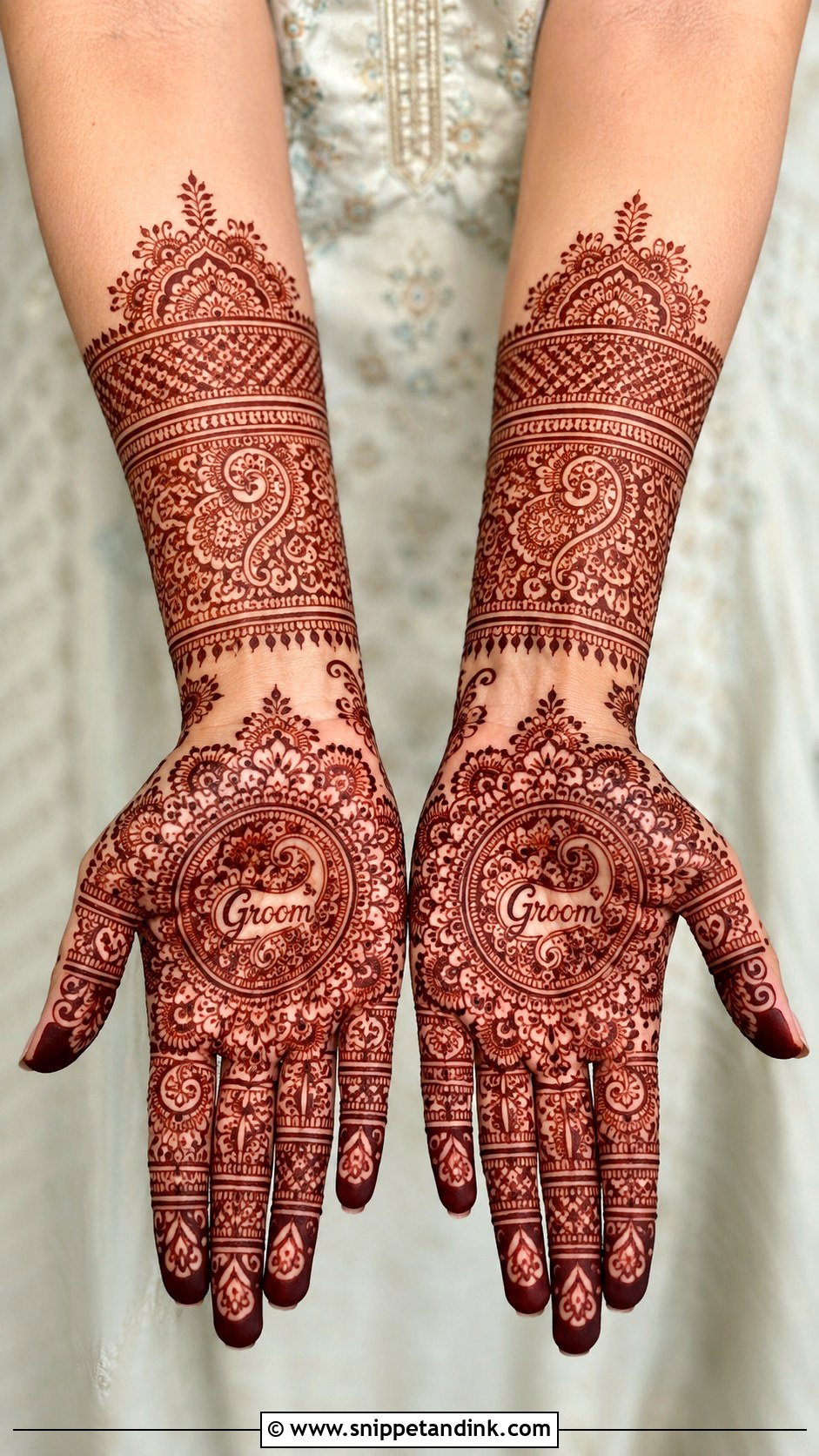 Bridal Mehndi Design With Groom Name - Snippet and Ink - 30 Bridal Mehndi Design Ideas