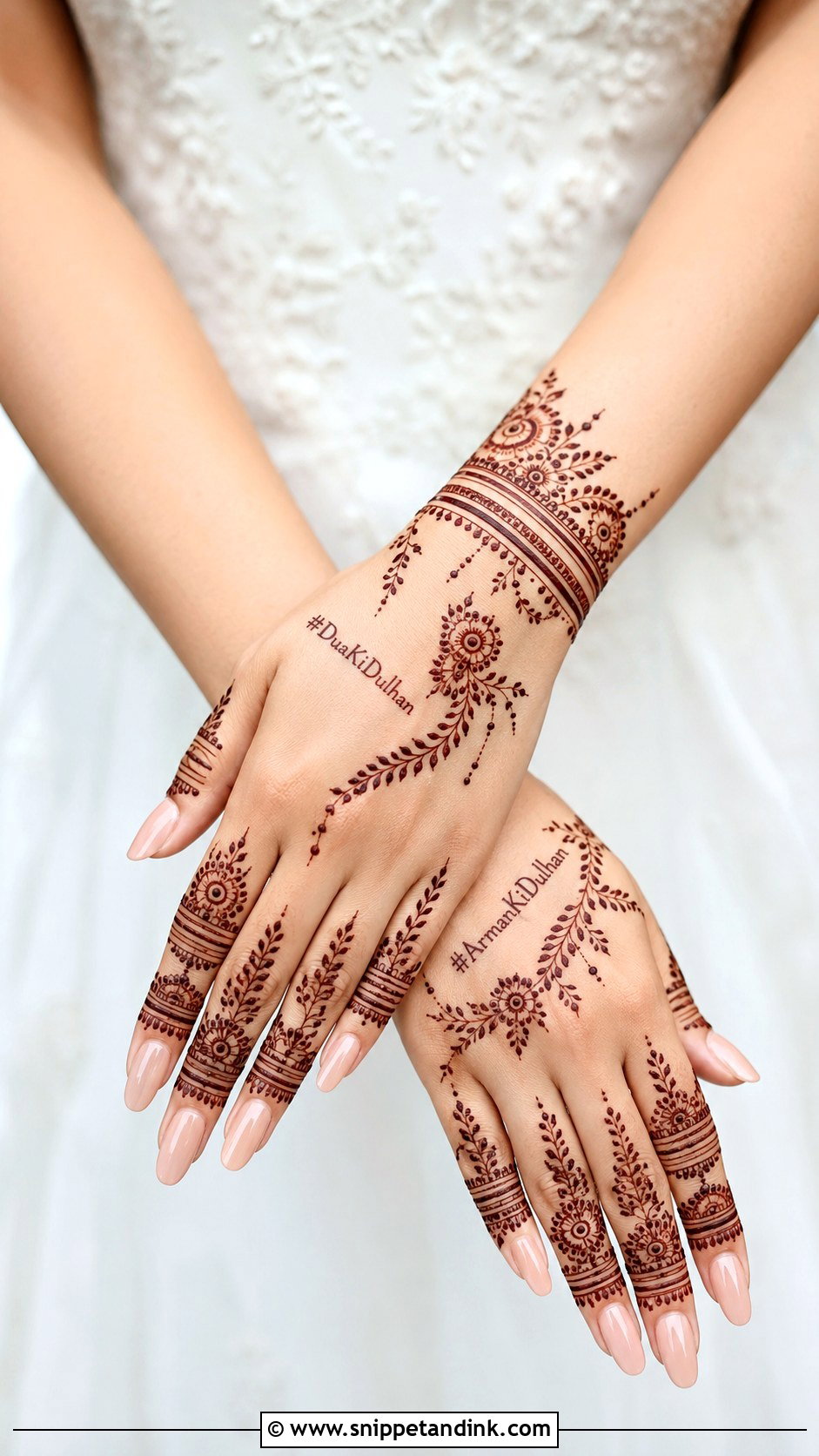 Bridal Mehndi Design With Hashtags - Snippet and Ink - 35 Latest Bridal Mehndi Designs
