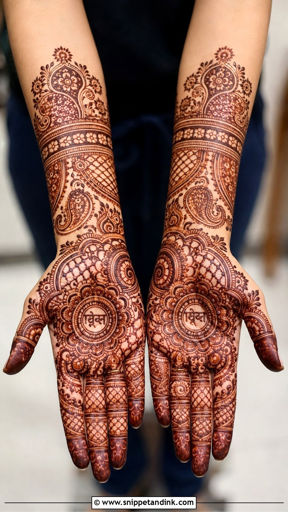 Bridal Mehndi Design With Hidden Name - Snippet and Ink - 35 Bridal Mehndi Designs