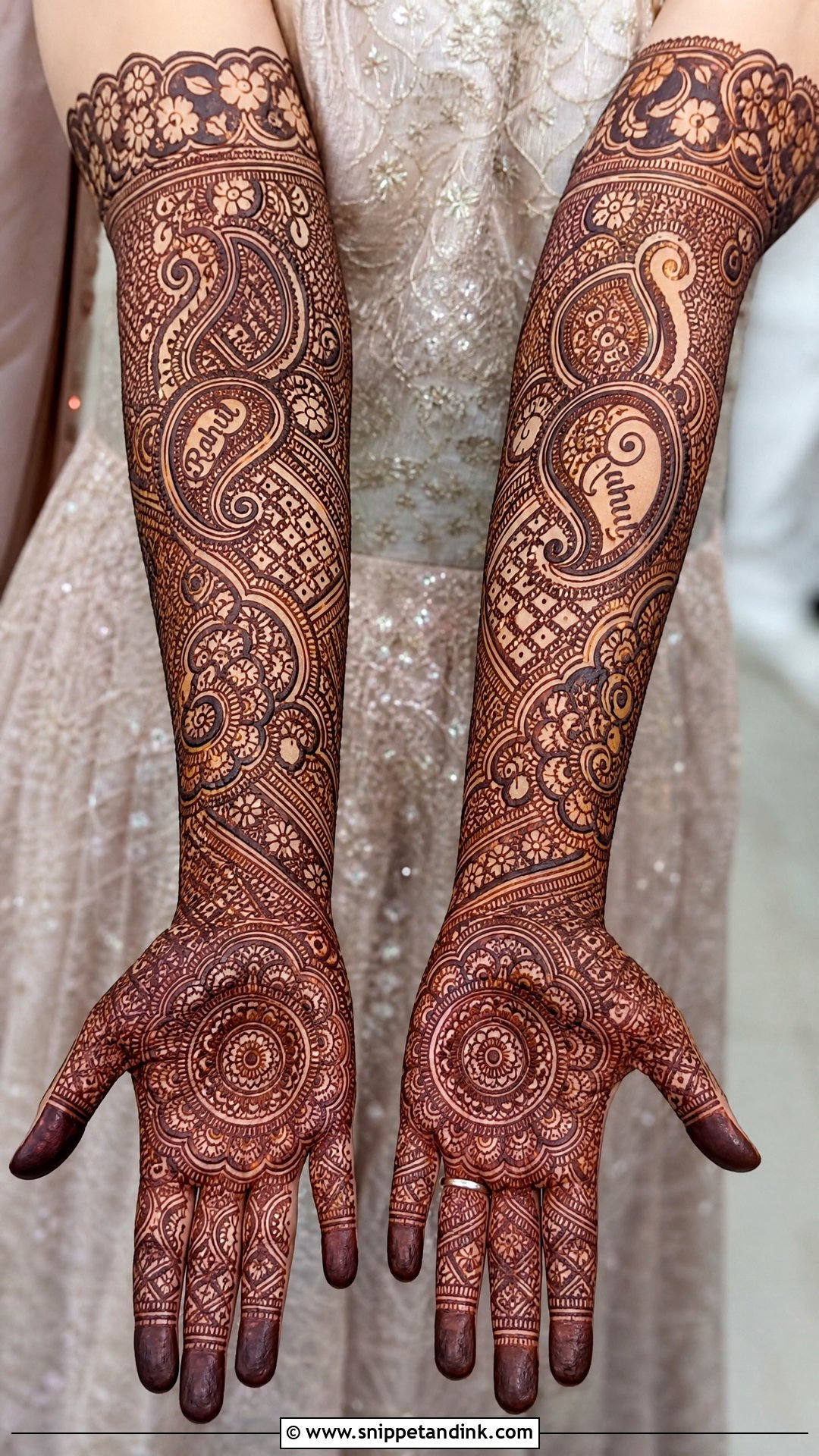 Bridal Mehndi Design With Name - Snippet and Ink - 20 Bridal Mehndi Startup Design Ideas