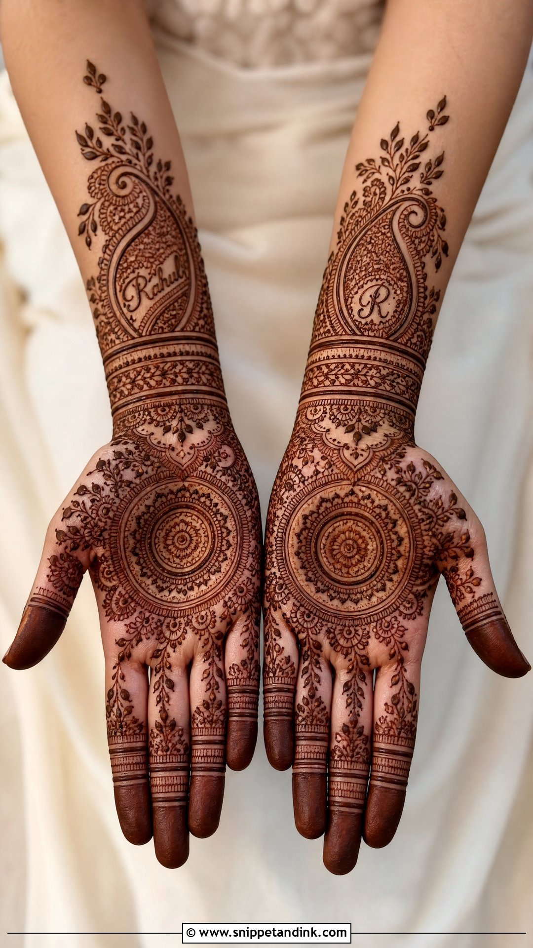 Bridal Mehndi Design With Name - Snippet and Ink - 30 Mehndi Design for Bride Ideas