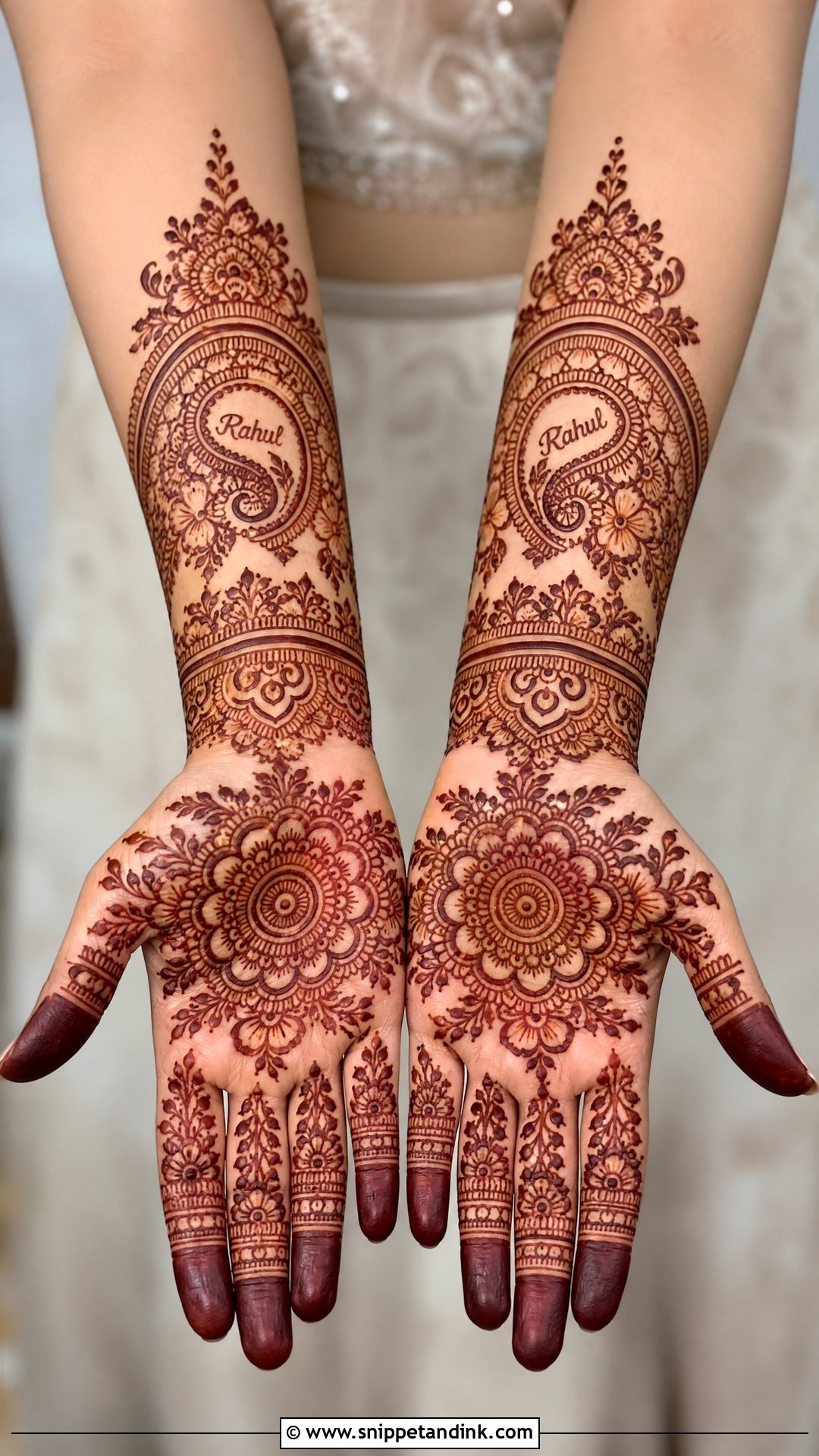 Bridal Mehndi Design With Name - Snippet and Ink - 20 Bridal Mehndi Latest Design Ideas