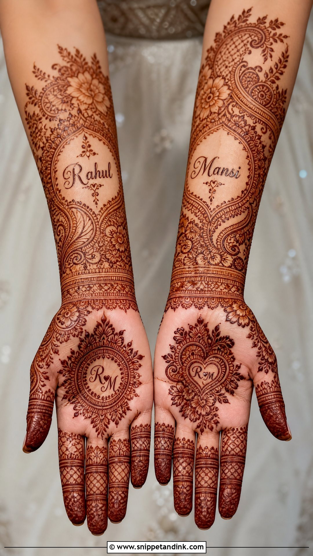 Bridal Mehndi Design With Names - Snippet and Ink - 20 Bridal Mehndi Designs for Hands