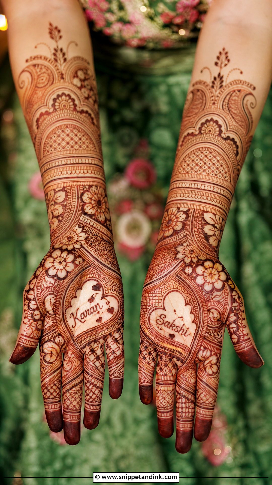 Bridal Mehndi Design With Names - Snippet and Ink - 20 Bridal Mehndi Art Designs