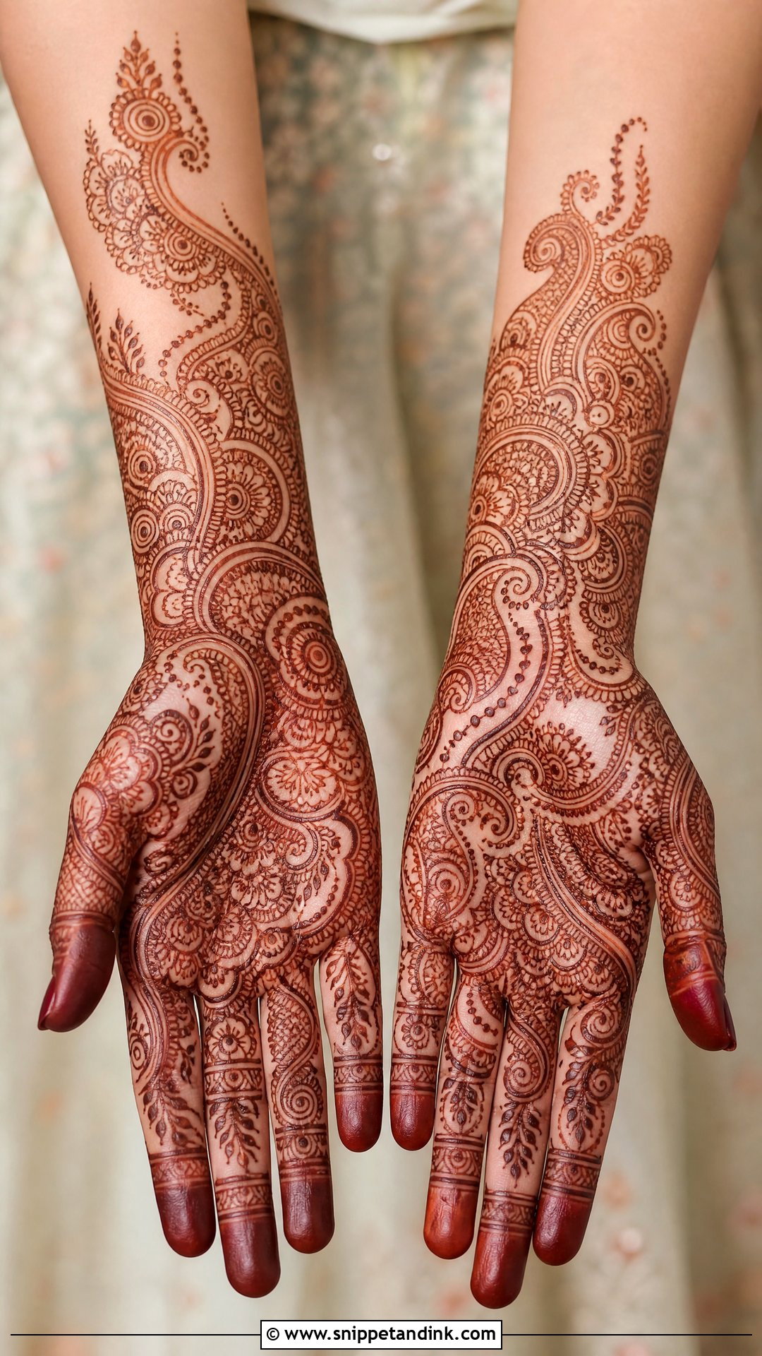 Bridal Mehndi Design With Paisley - Snippet and Ink - 20 Normal Bridal Mehndi Designs