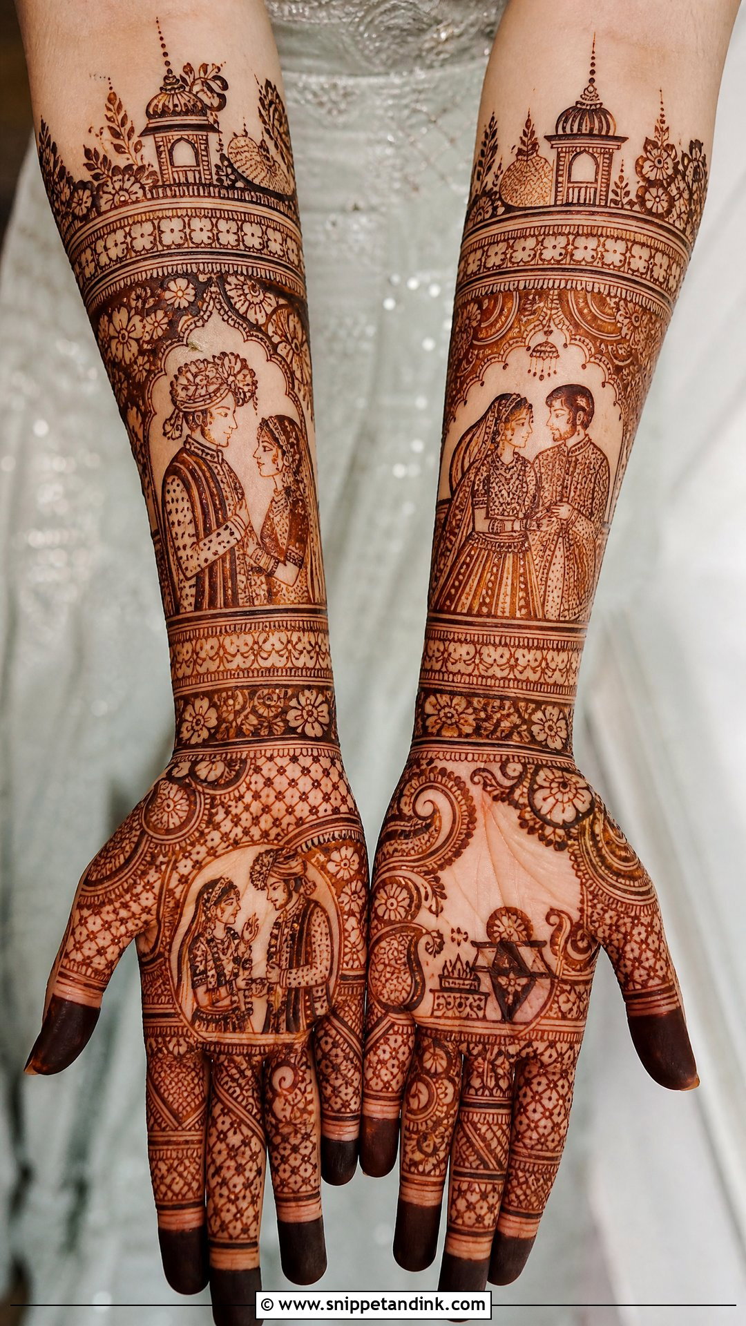 Bridal Mehndi Design With Portrait - Snippet and Ink - 35 Mehndi Design Photos Ideas