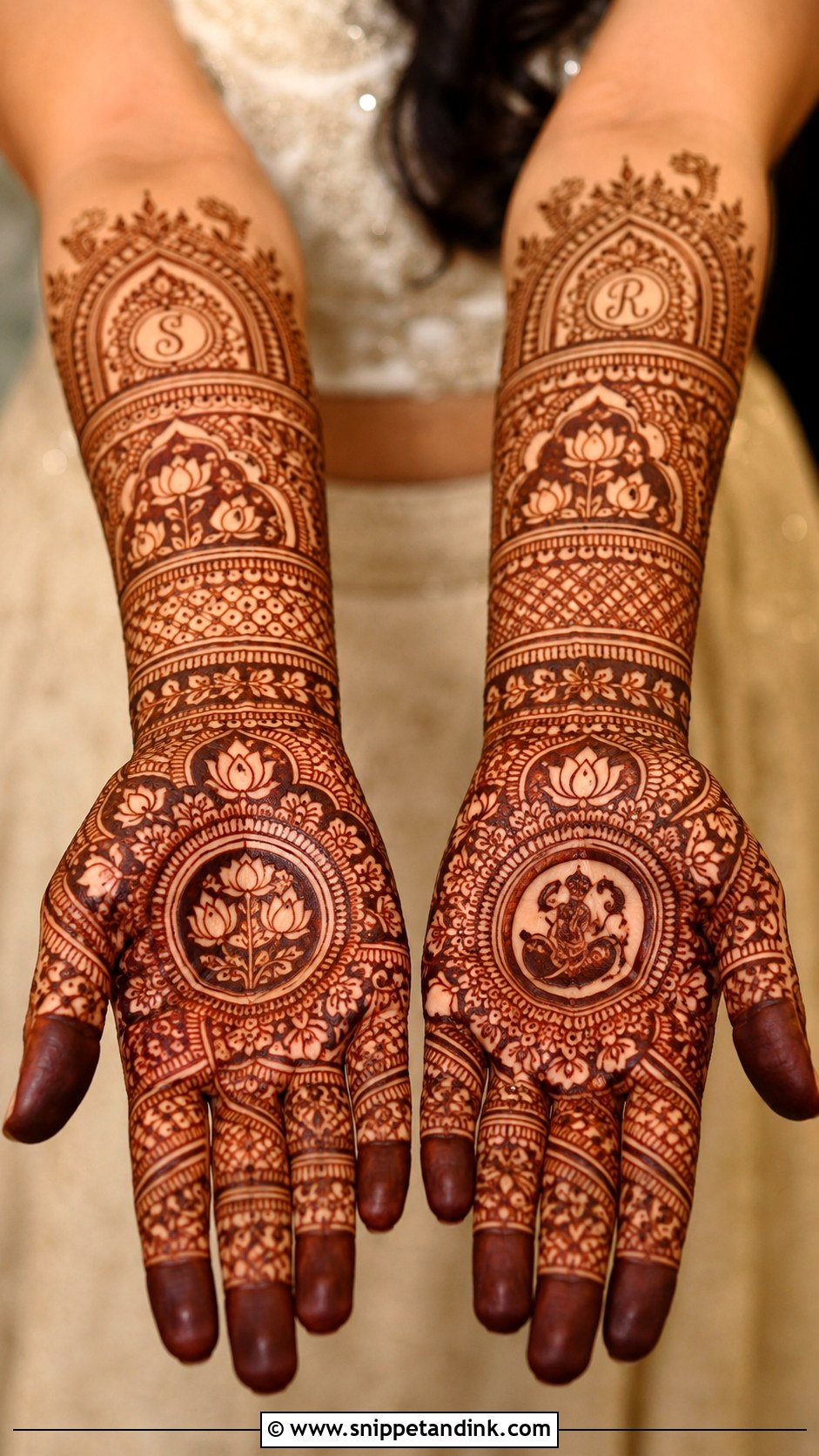 Bridal Mehndi Front Hand Design - Snippet and Ink - 30 Bridal Mehndi Design Ideas
