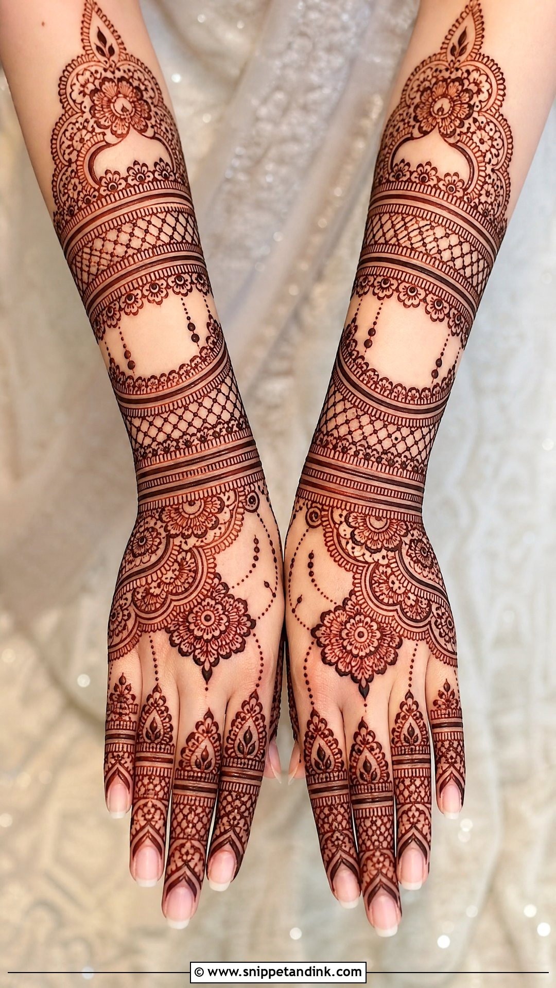 Bridal Mehndi With Bracelet Design - Snippet and Ink - 30 Bridal Hands Mehndi Designs