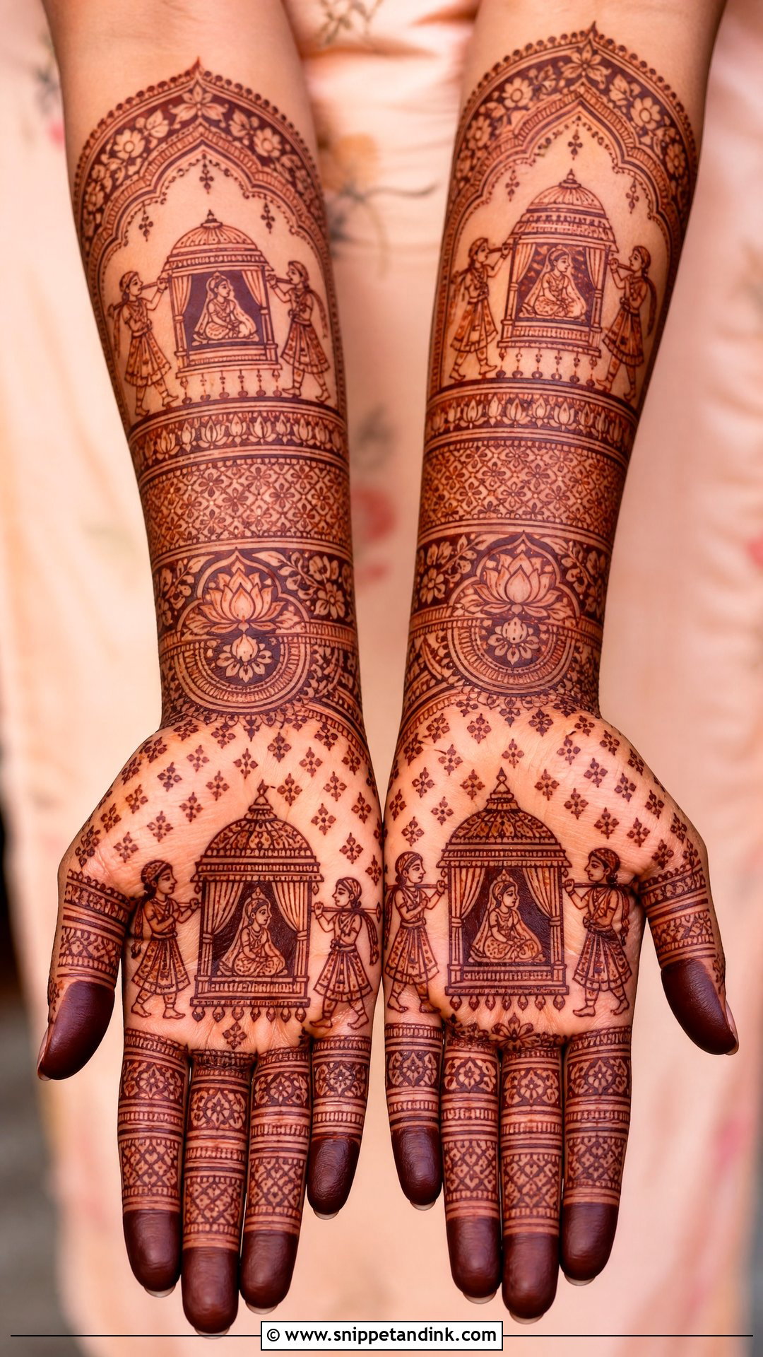 Bridal Mehndi With Doli Figure - Snippet and Ink - 20 Bridal Mehndi Designs with Figures