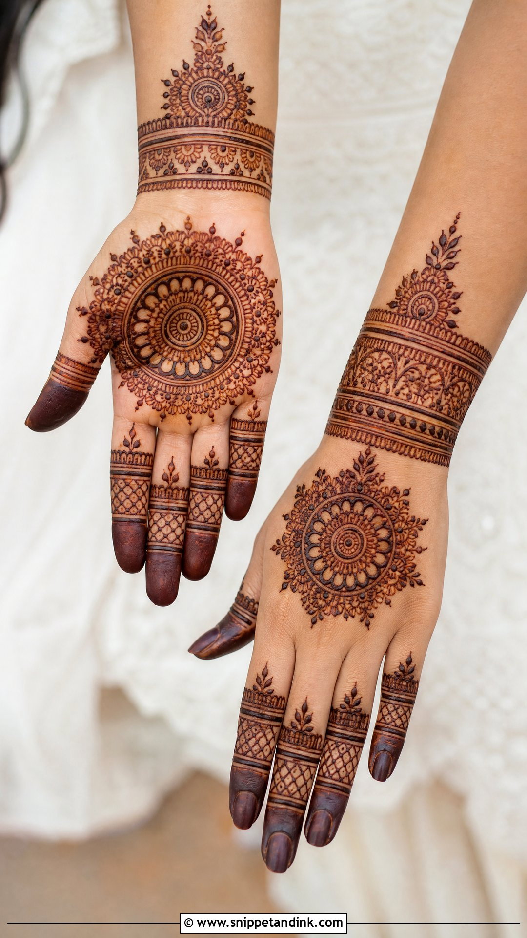 Bridal Mehndi With Finger Design - Snippet and Ink - 30 Bridal Hands Mehndi Designs