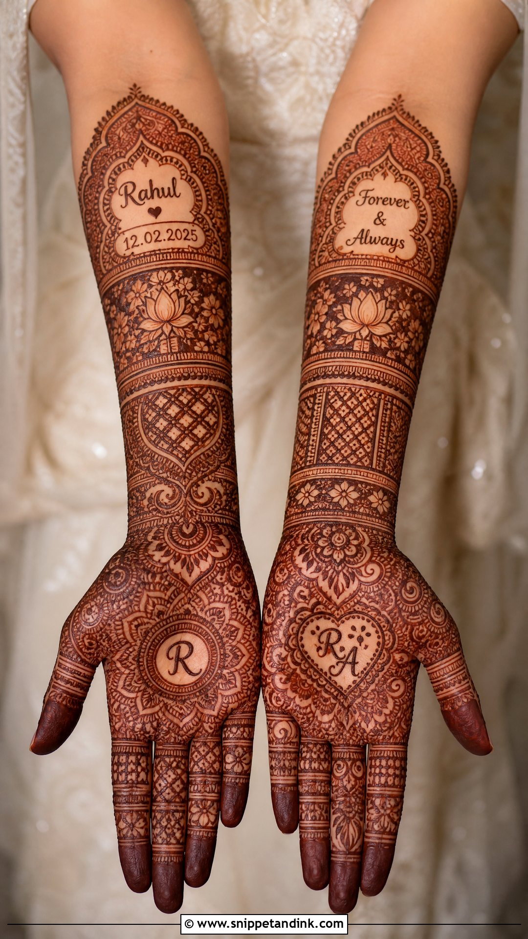 Bridal Mehndi With Groom Name - Snippet and Ink - 20 Unique Bridal Wedding Mehndi Designs