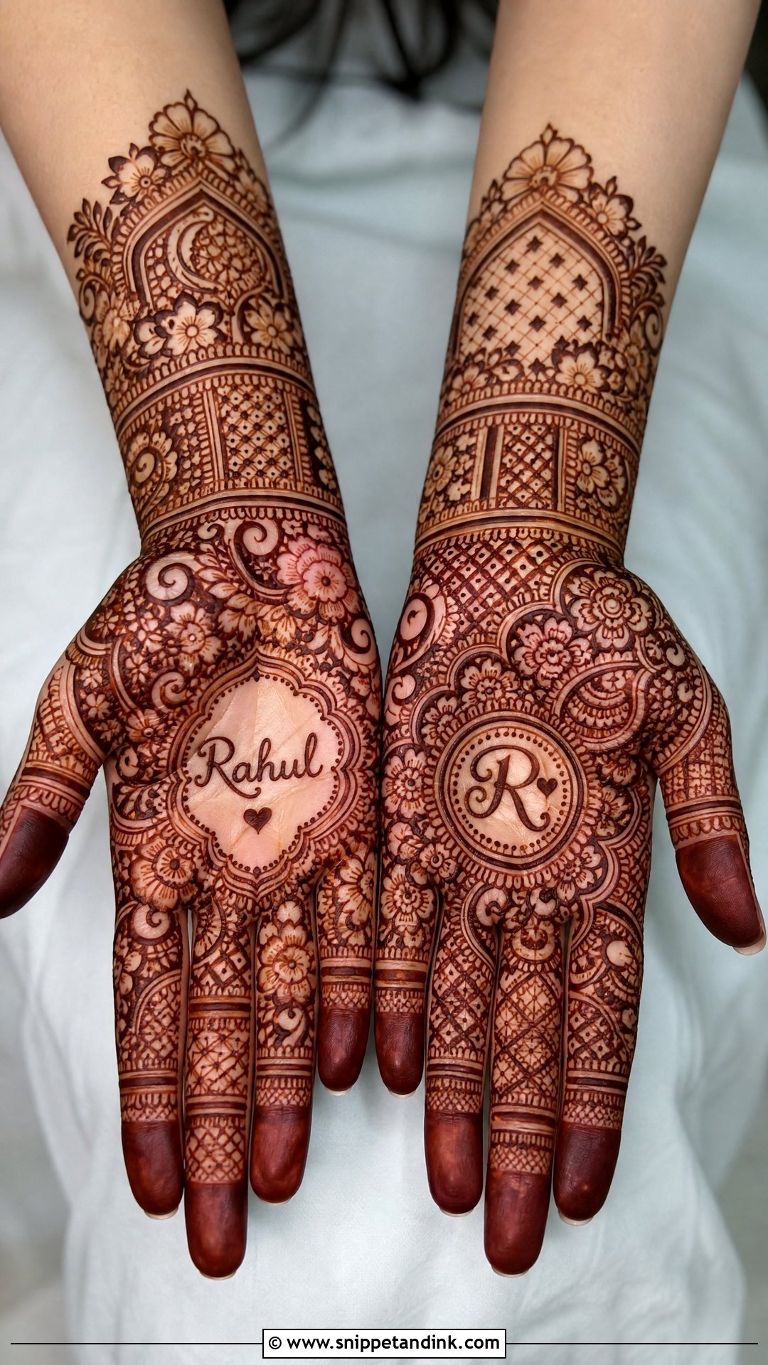 Bridal Mehndi With Groom Name - Snippet and Ink - 20 Trending Bridal Mehndi Designs 2025