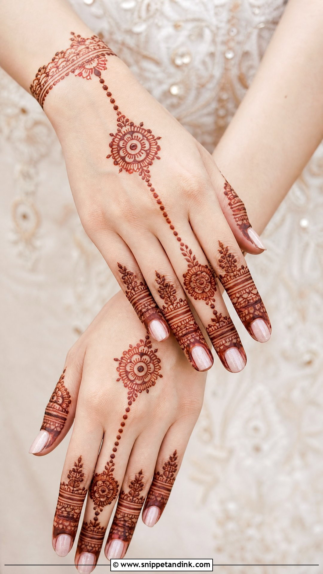Bridal Mehndi With Haath Phool Design - Snippet and Ink - 30 Bridal Hands Mehndi Designs
