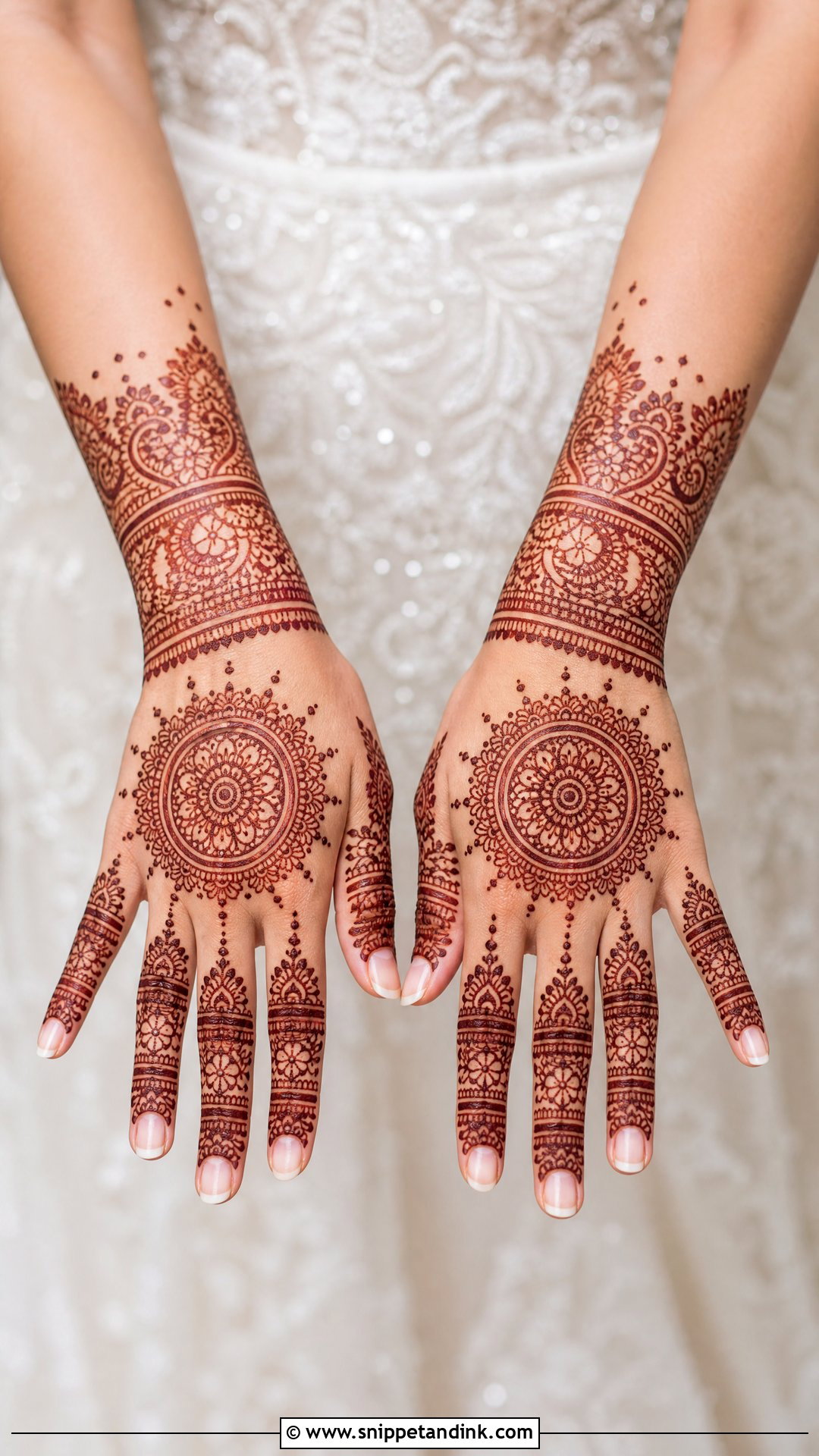 Bridal Mehndi With Mandala Design - Snippet and Ink - 30 Bridal Hands Mehndi Designs
