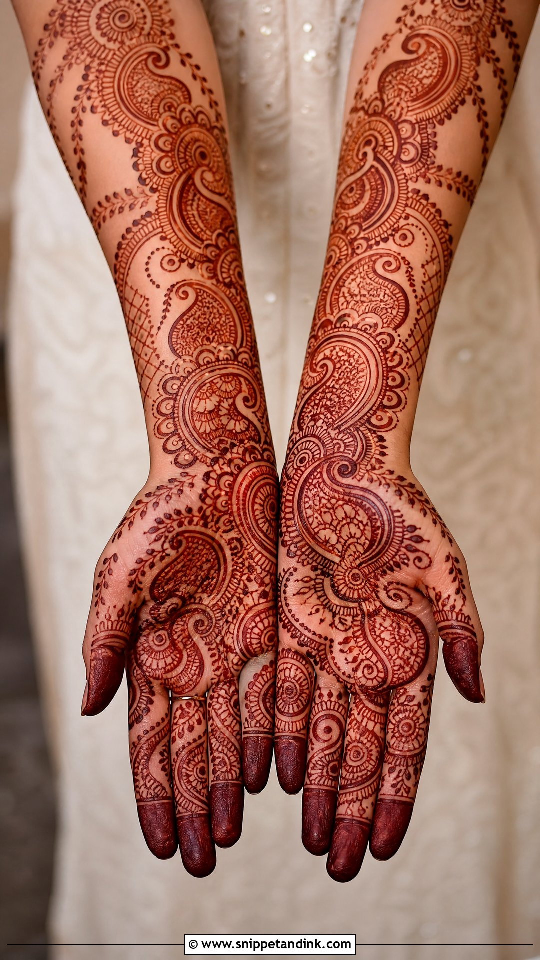 Bridal Mehndi With Paisley Design - Snippet and Ink - 30 Bridal Hands Mehndi Designs