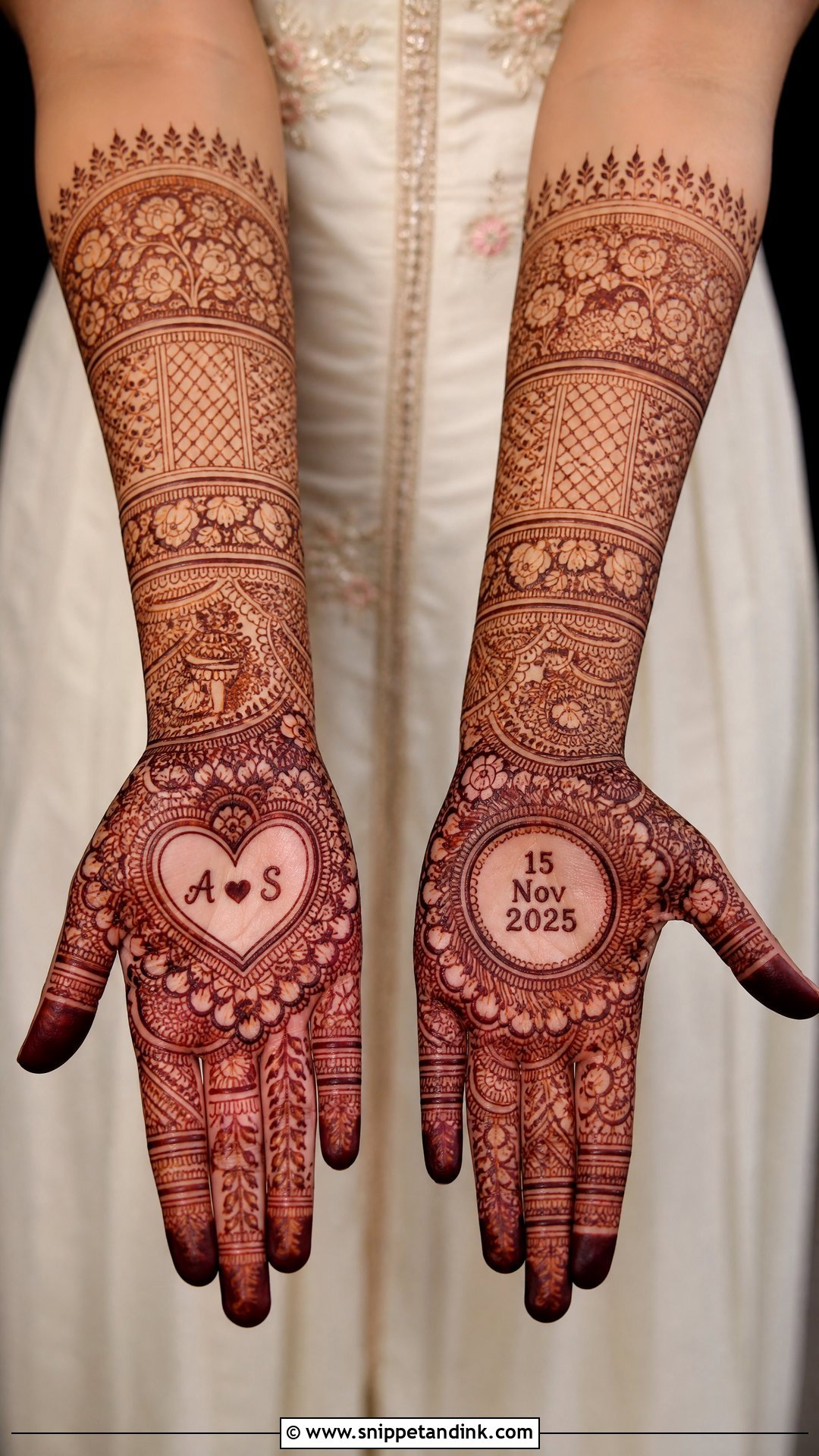 Bridal Mehndi With Wedding Date - Snippet and Ink - 20 Trending Bridal Mehndi Designs 2025