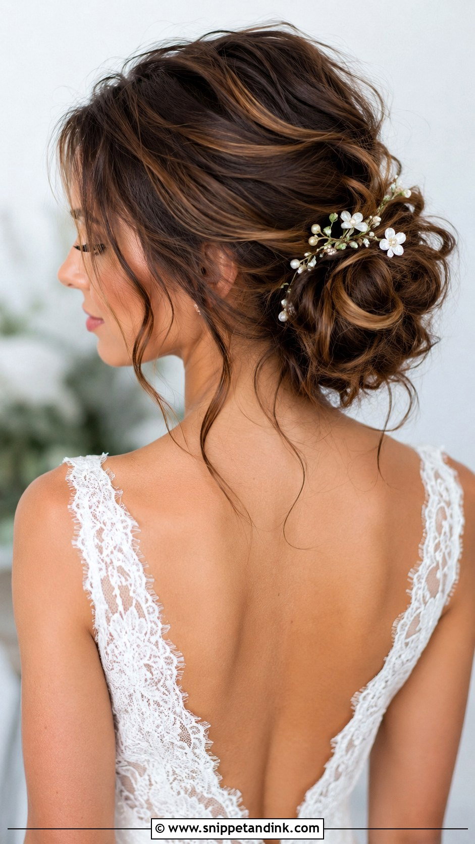 Bridal Messy Bun - Snippet and Ink - 20 Bridal Hair Looks