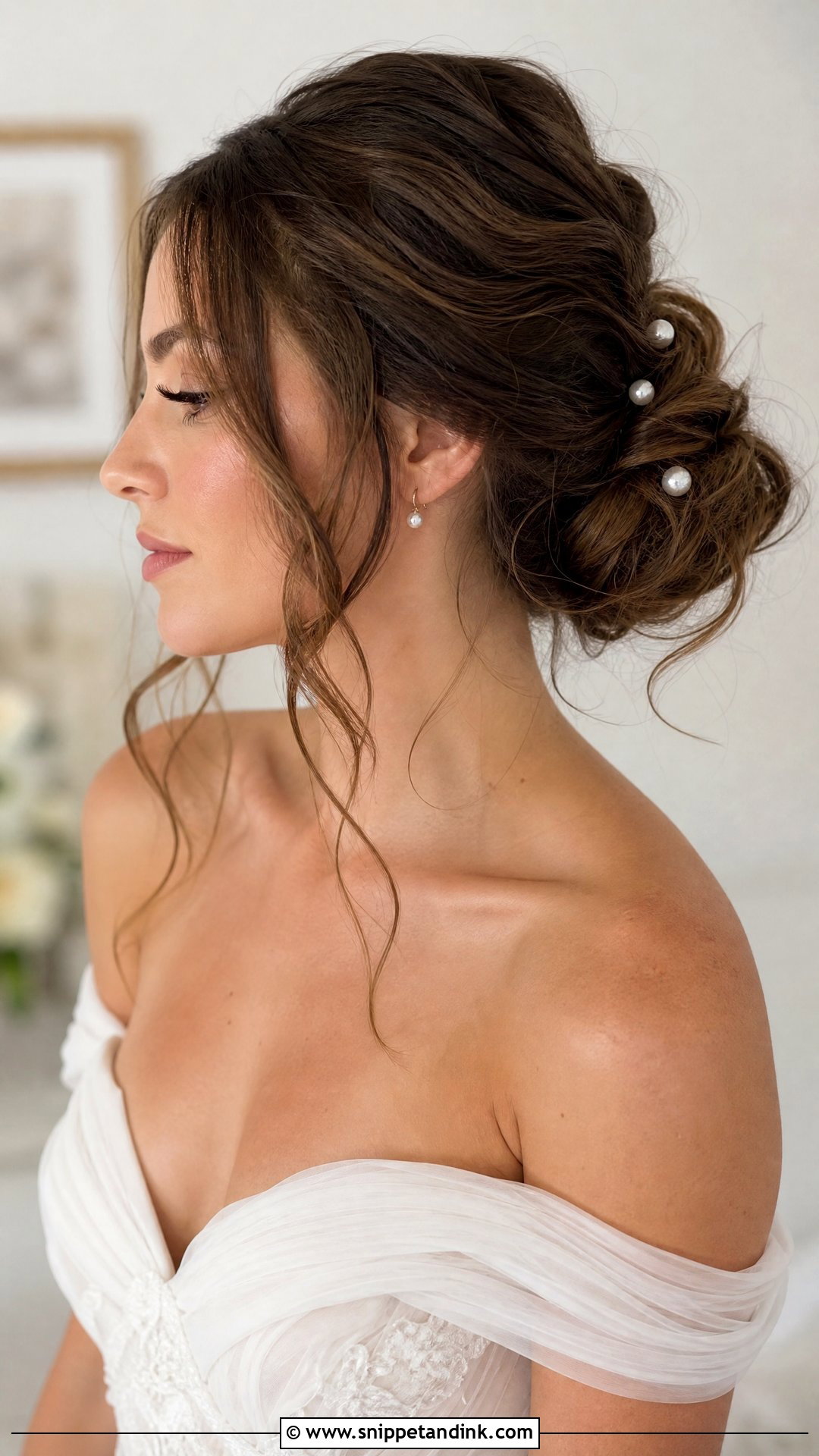 Bridal Messy Bun - Snippet and Ink - 20 Unique Bridal Hair Ideas