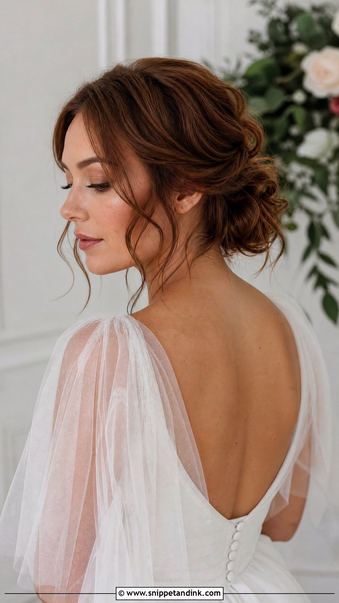 Bridal Messy Bun For Short Hair - Snippet and Ink - 15 Bridal Hair Updo Short Hair Ideas