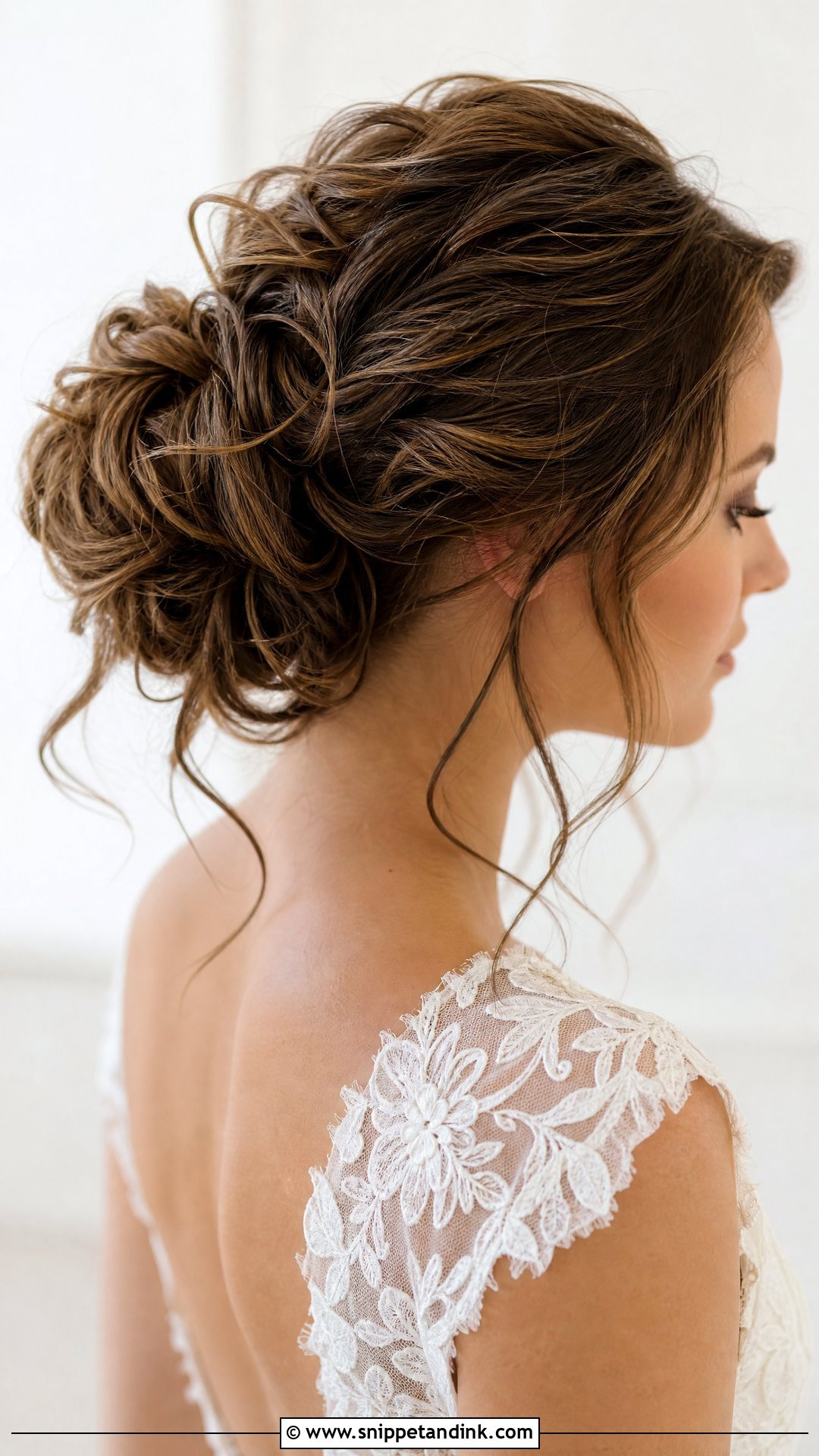 Bridal Messy Bun Updo - Snippet and Ink - 15 Bridal Updos