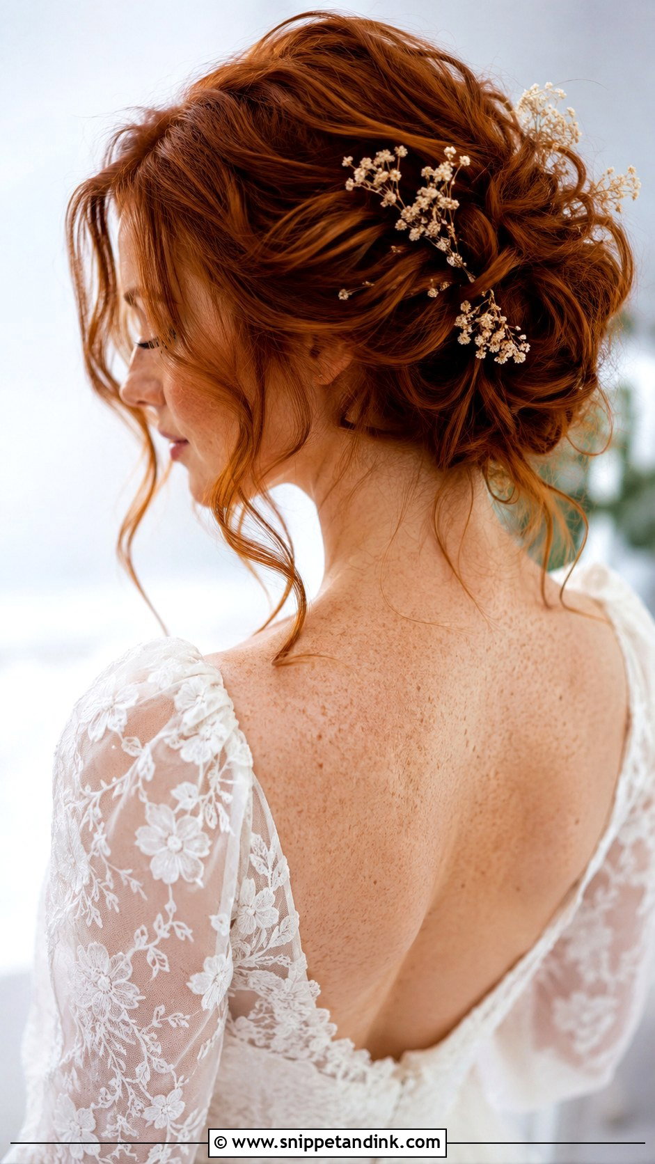 Bridal Messy Bun With Flowers - Snippet and Ink - 20 Bridal Hairstyle with Flowers