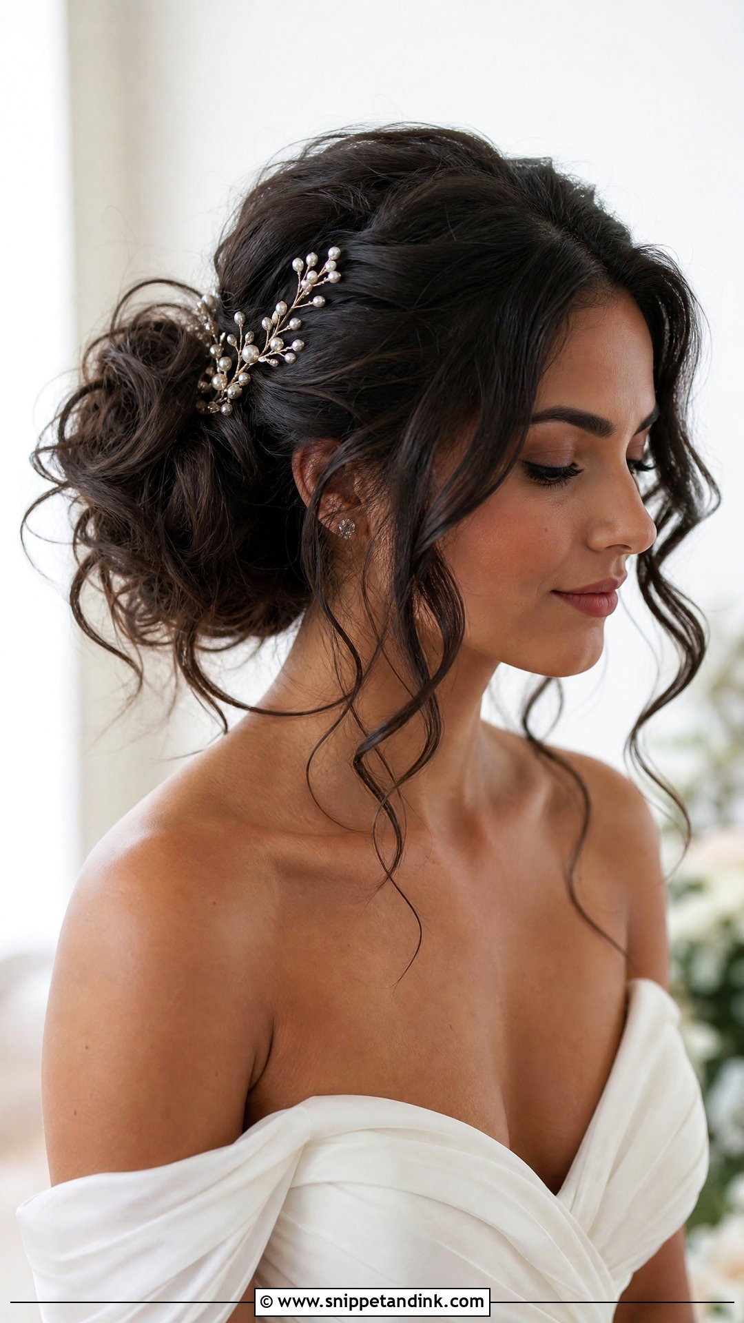 Bridal Messy Bun With Hair Pins - Snippet and Ink - 15 Bride Hair Pins