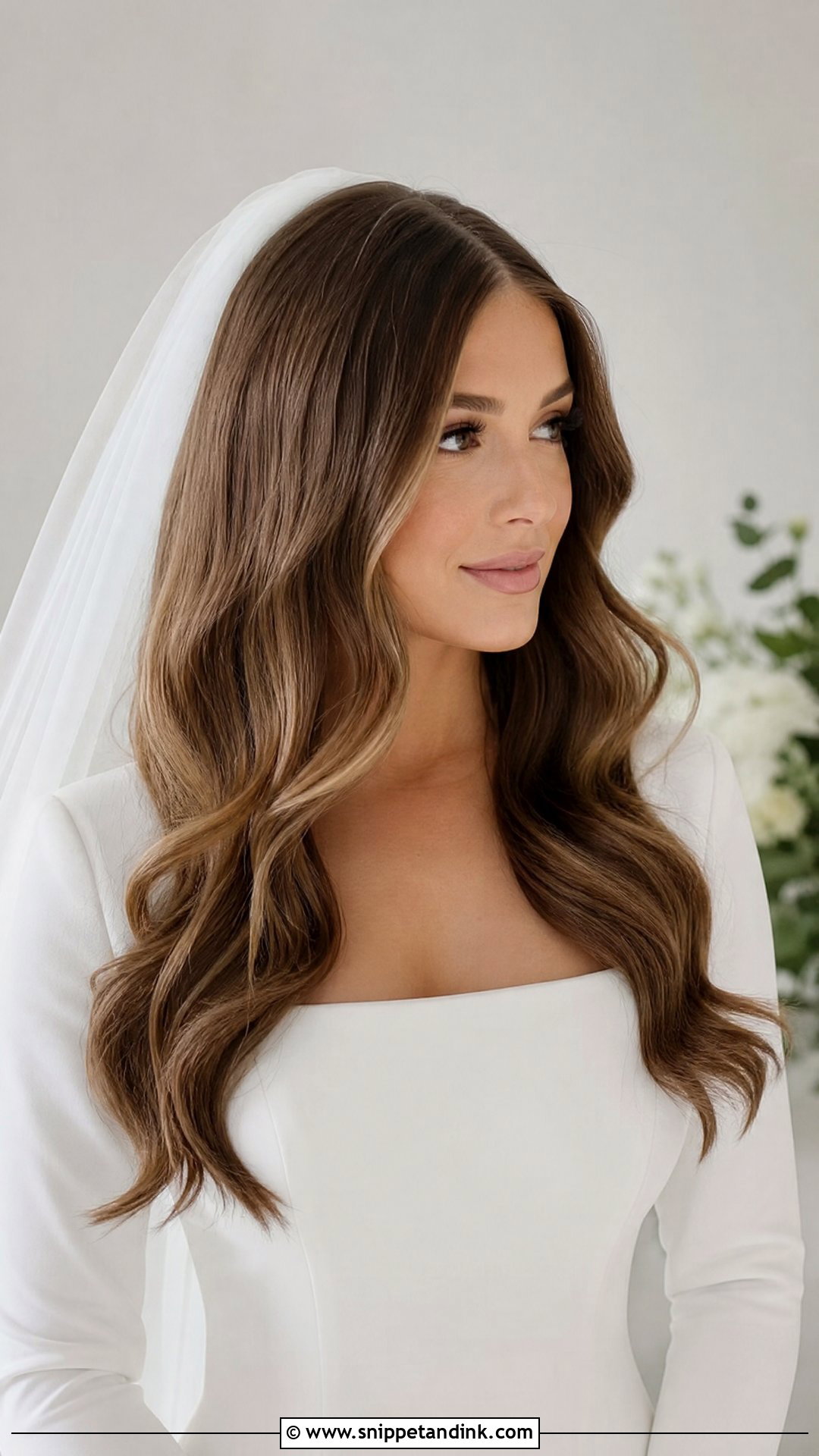Bridal Middle Part Waves For Long Hair - Snippet and Ink - 15 Bridal Hairstyles for Long Hair All Down