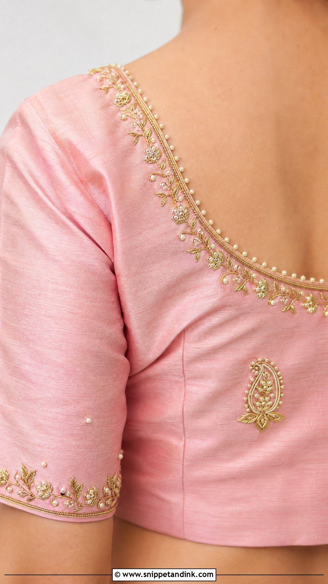 Bridal Minimal Aari Work Blouse - Snippet and Ink - 25 Bridal Aari Work Ideas