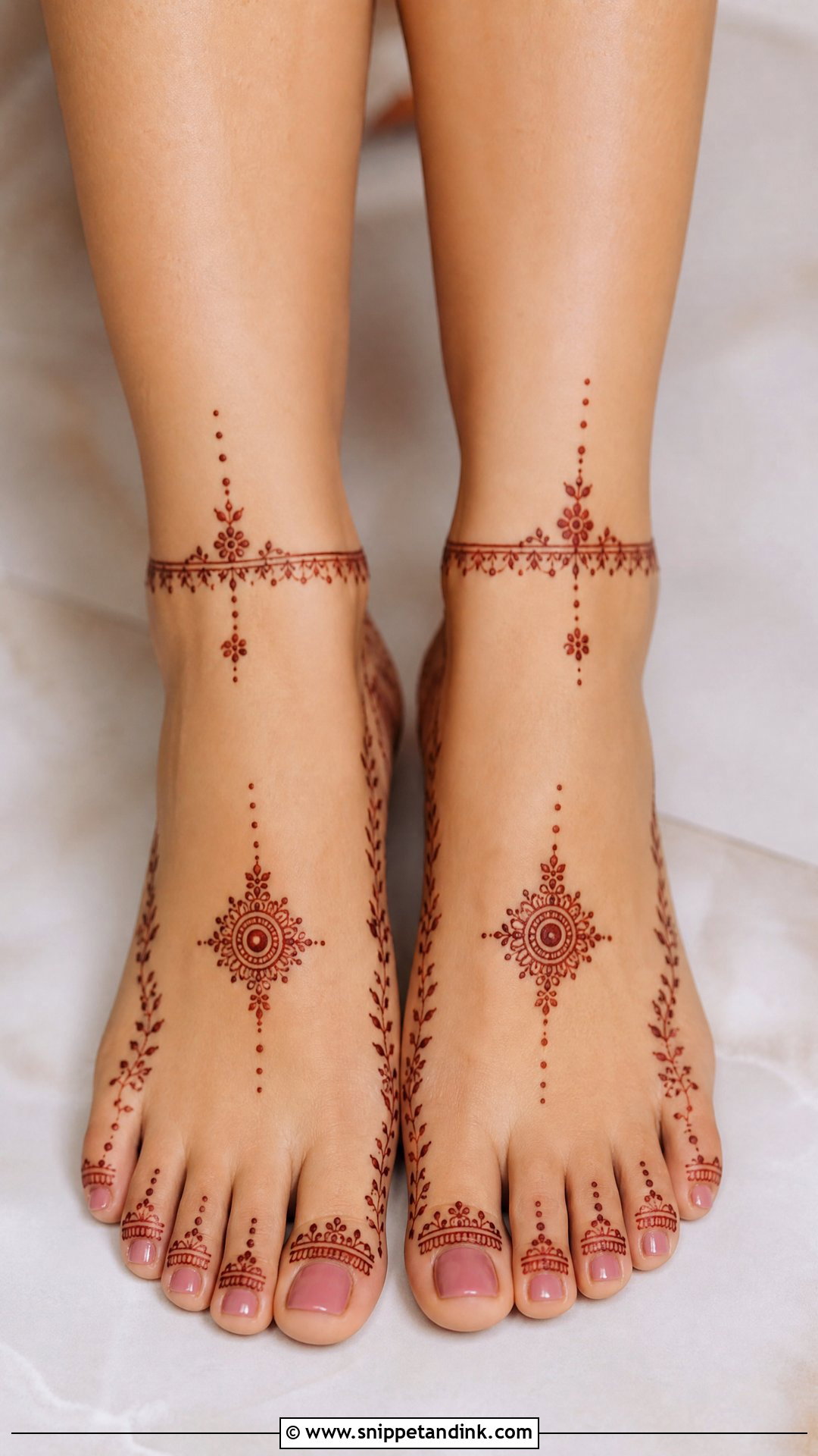 Bridal Minimal Leg Mehndi Design - Snippet and Ink - 30 Bridal Legs Mehndi Design Ideas